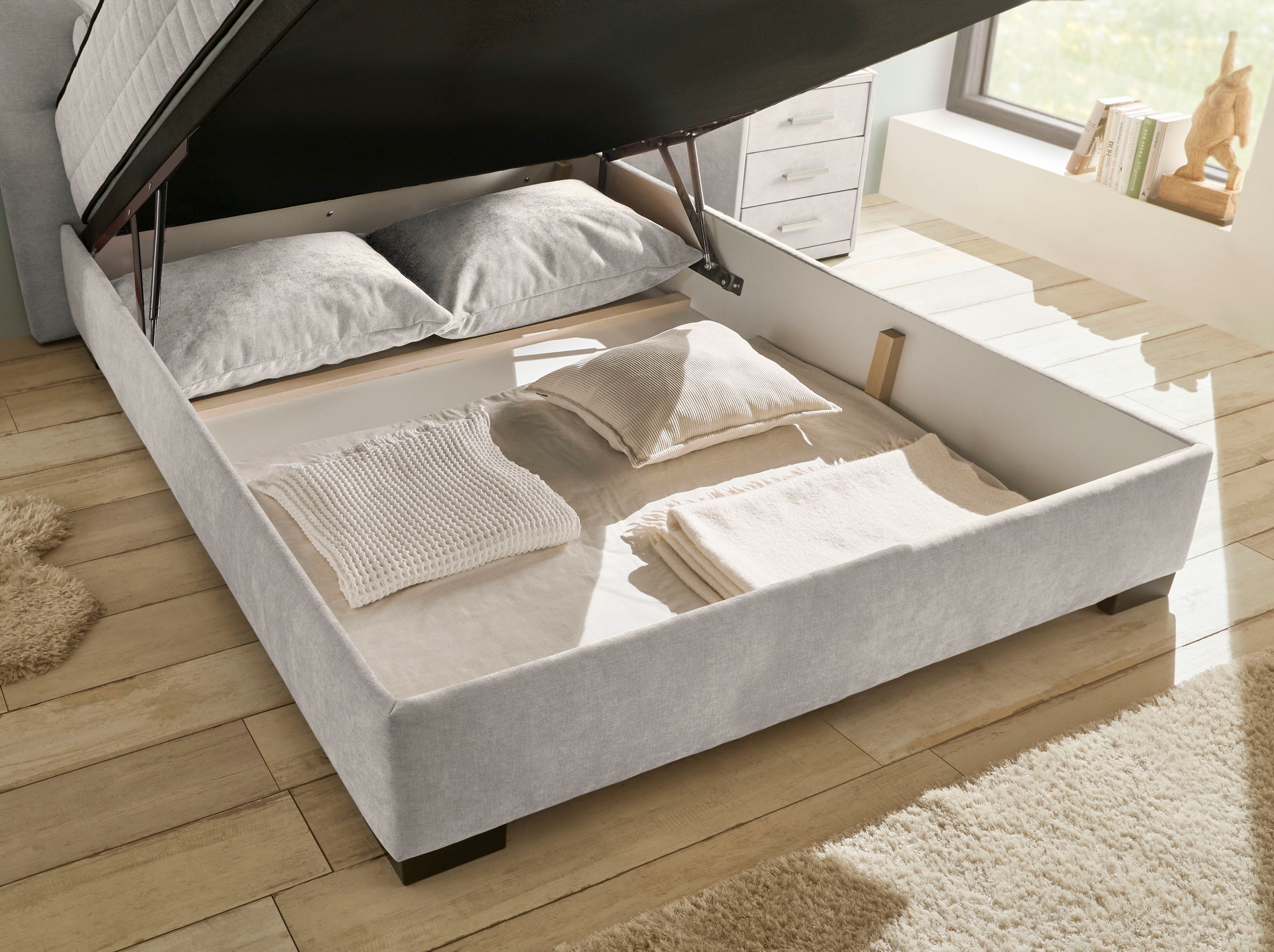 ED EXCITING DESIGN Boxbett »Nagol«, mit Bettkasten, mit Wendematratze, erhältlich in verschiedenen Breiten