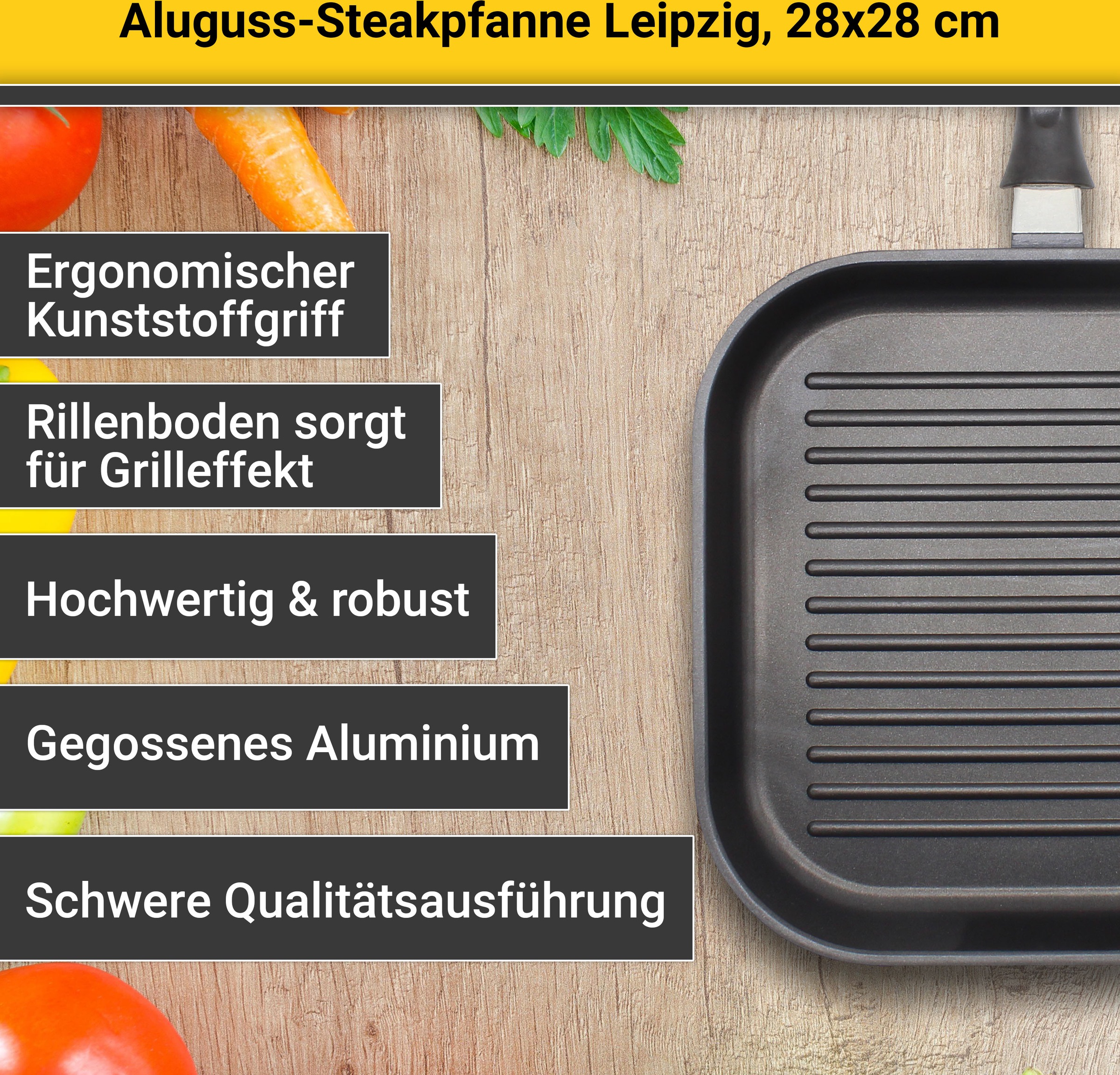 Krüger Steakpfanne »Leipzig«, Aluminiumguss, (1 | BAUR tlg.)