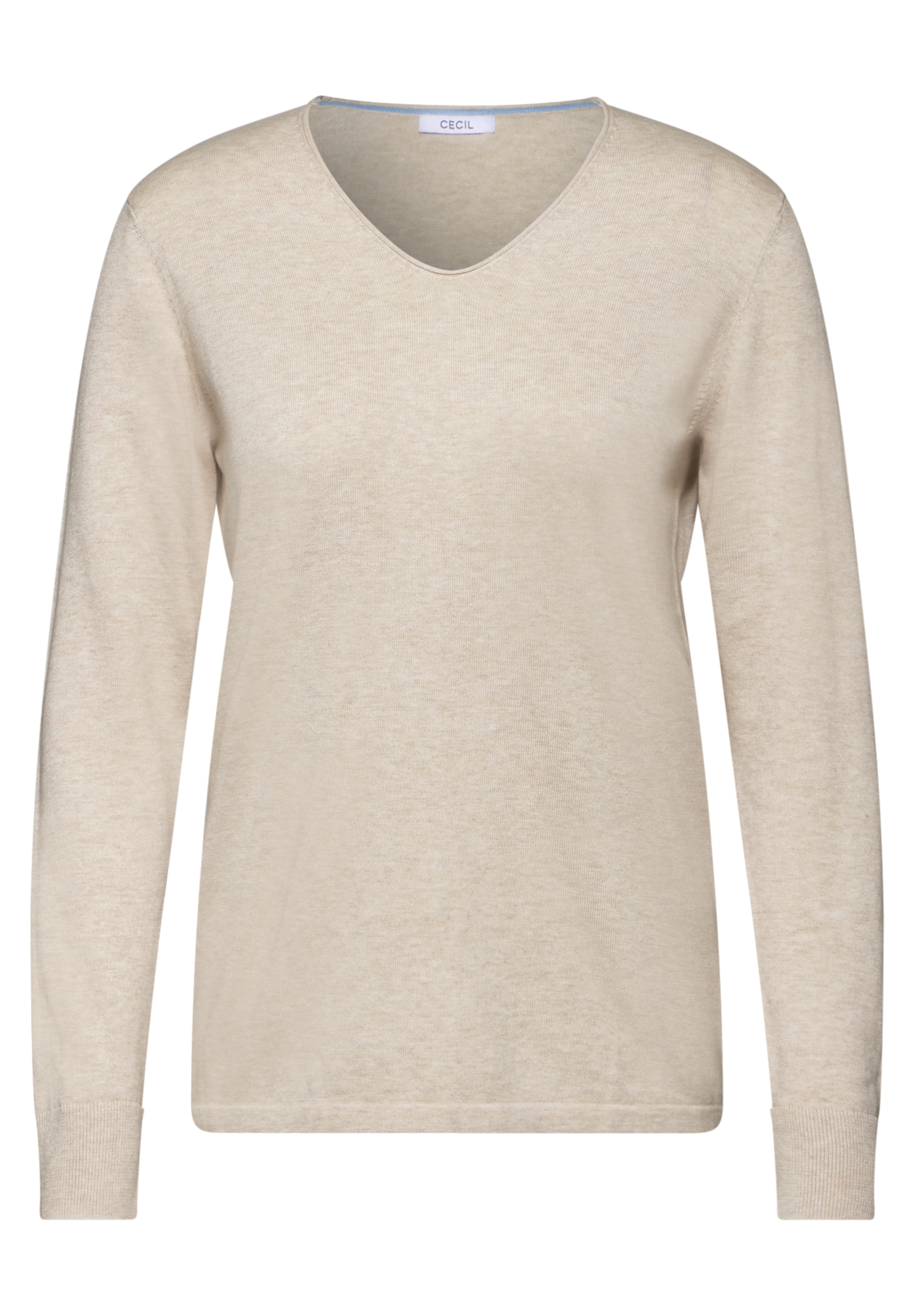 Cecil Strickpullover, mit abgerundetem V-Ausschnitt