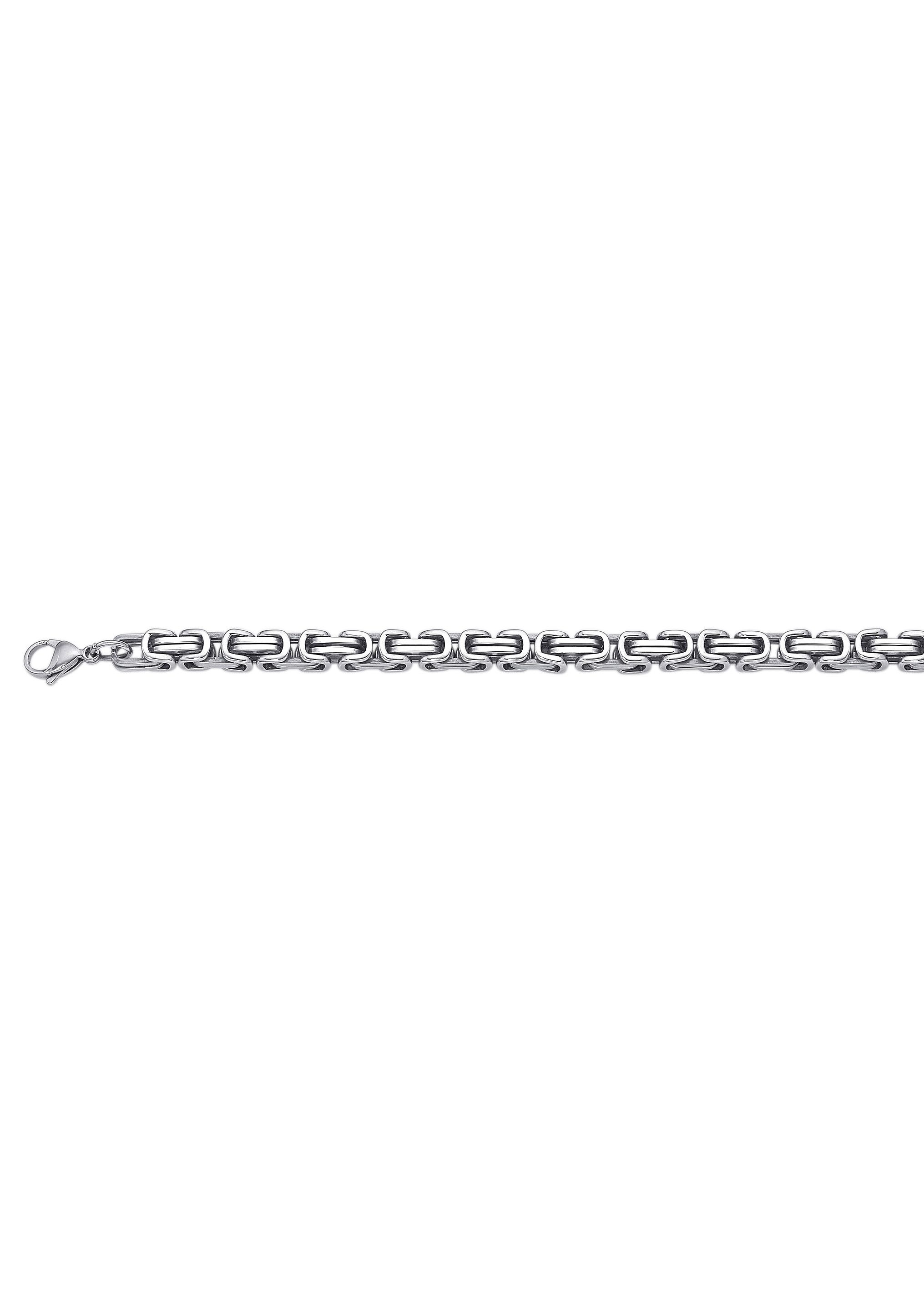 Edelstahlkette FIRETTI "Schmuck Geschenk Halskette Königskette versch. Längen" Gr. 60, silber (edelstahlfarben), Halsketten, Herren, 60, Edelstahl, B: 6,7mm, Edelstahlkette Königskette, B:6,7mm 3