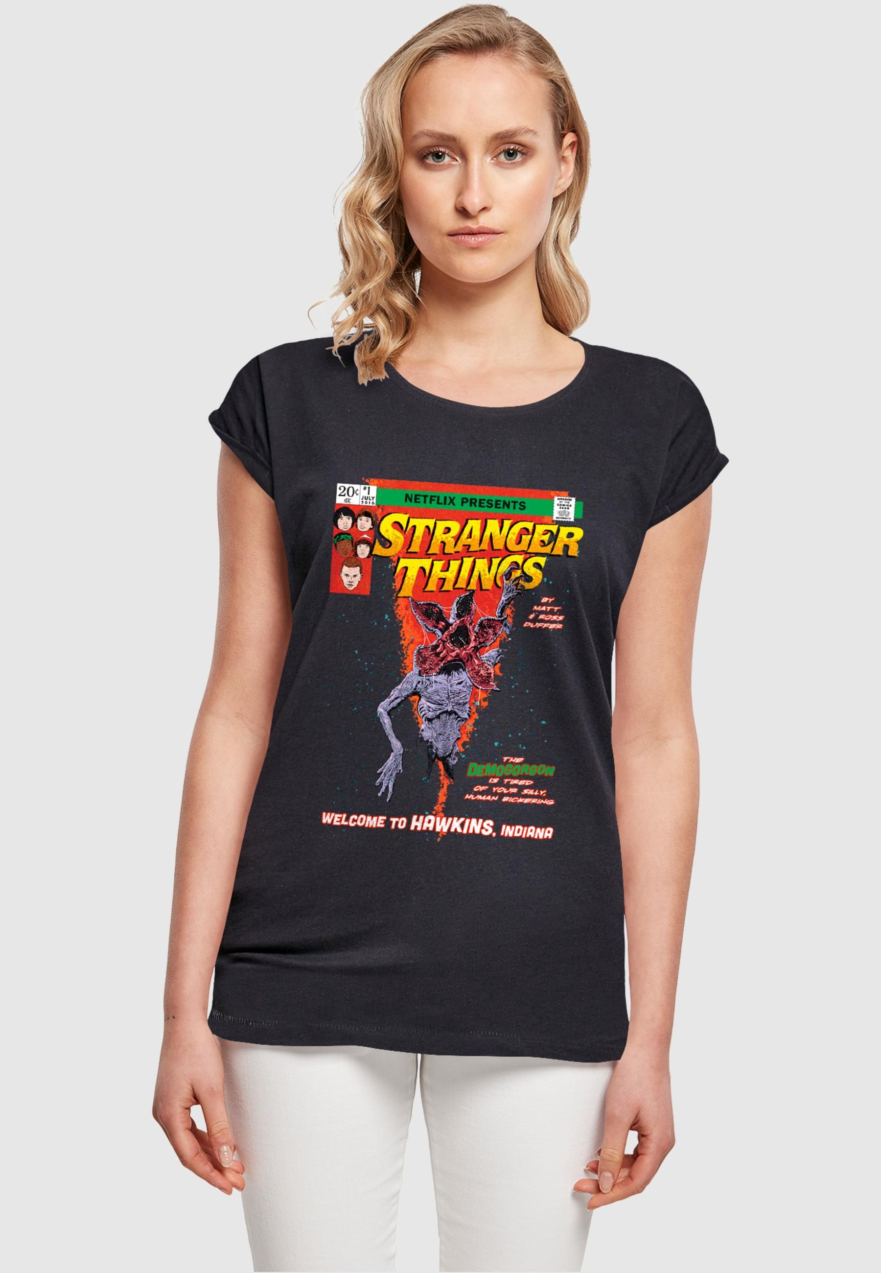ABSOLUTE CULT T-Shirt »ABSOLUTE CULT Damen Ladies Stranger Things - Comic Cover T-Shirt«, (1 tlg.)