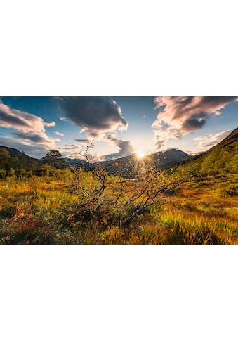 Vliestapete »Norwegische Herbstwelten«