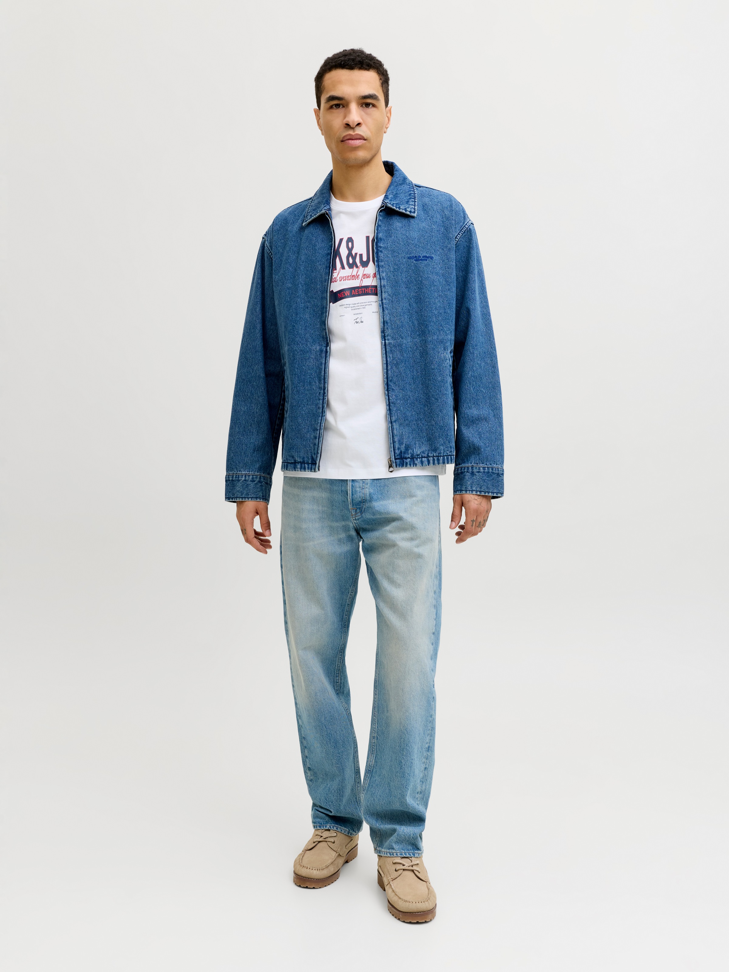 Jack & Jones Rundhalsshirt »JJELOGO TEE SS O-NECK 2 COL SS26 SN« mit Grafikprint