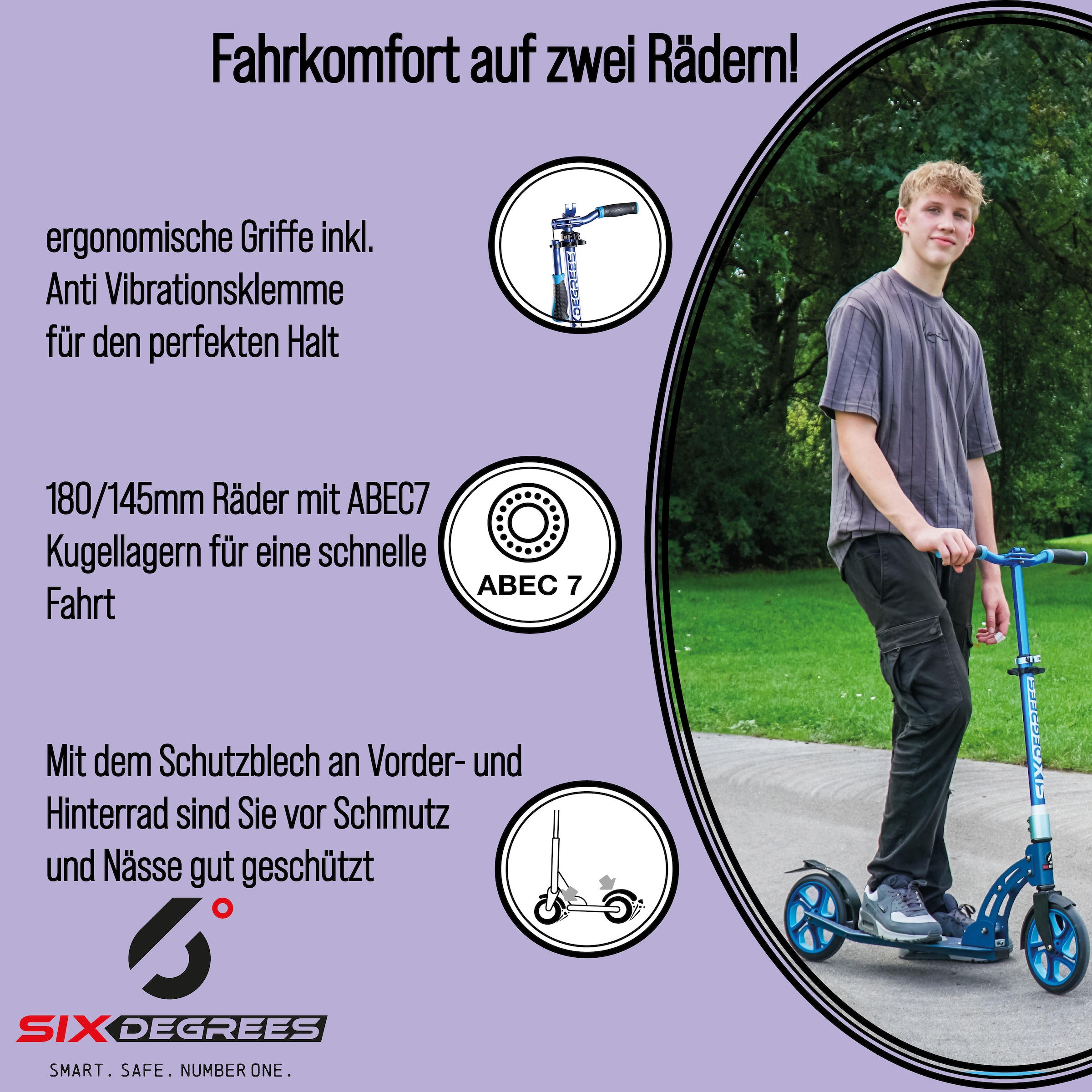 Six Degrees Scooter »Aluminium Scooter Junior 180/145 mm«