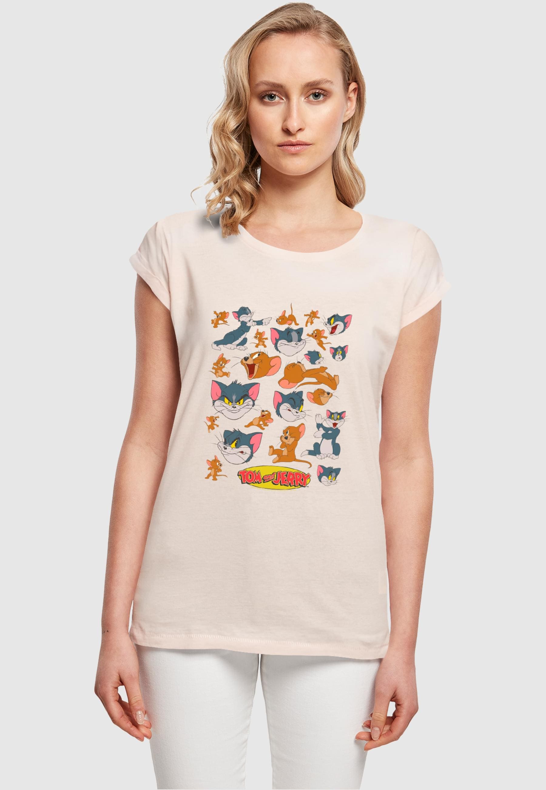 ABSOLUTE CULT T-Shirt "ABSOLUTE CULT Damen Ladies Tom and Jerry - Many Face günstig online kaufen