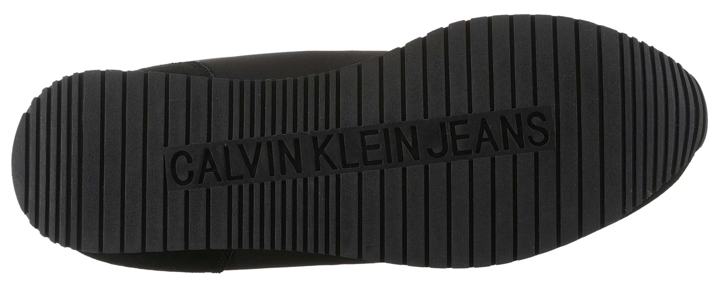 Calvin Klein Jeans Plateausneaker »RETRO RUNNER ICONIC SNK«, Freizeitschuh, Schnürschuh, Halbschuh mit seitlichem CK-Logo