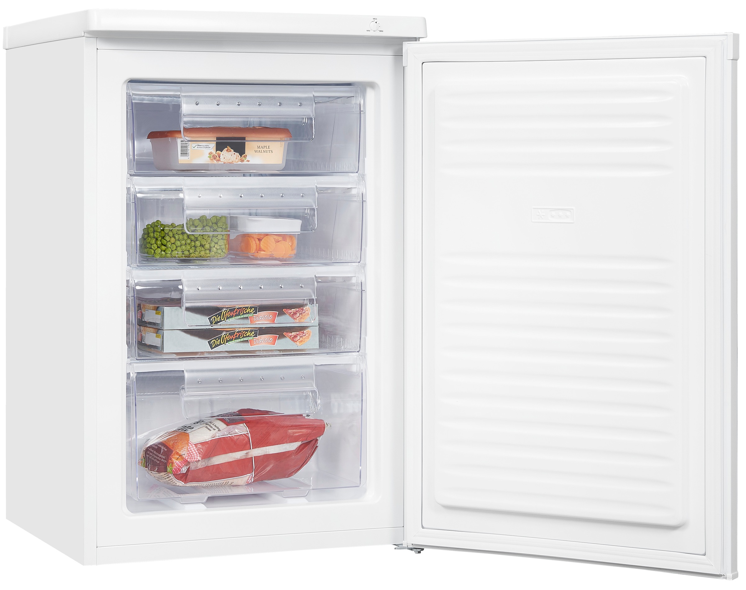 Thumbnail - exquisit Gefrierschrank "GS80-040E weiss", 85,5 cm hoch, 55 cm breit, Türanschlag wechselbar