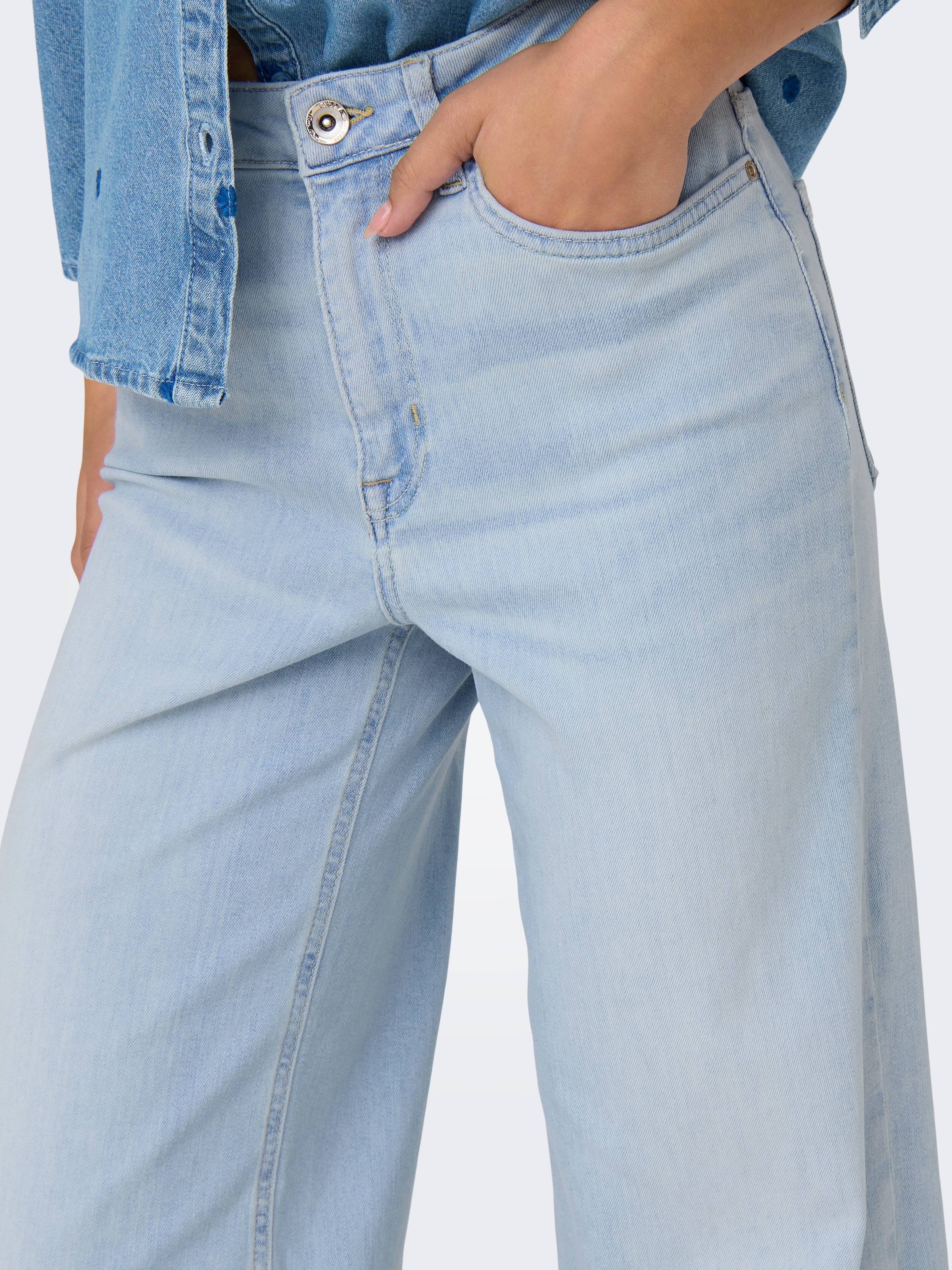 Thumbnail - ONLY High-waist-Jeans "ONLMADISON BLUSH HW WIDE DNM CRO495 NOOS" 5-Pocket Style