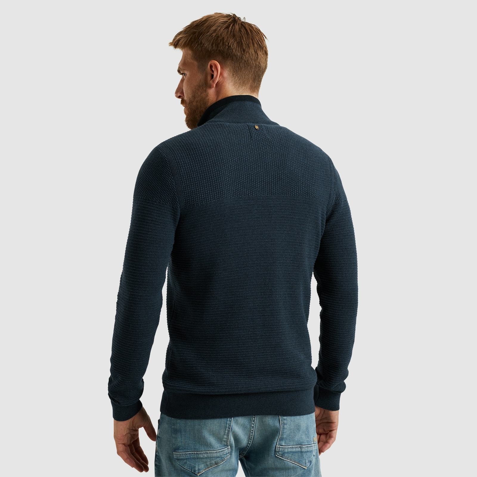 PME LEGEND Troyer »Half zip collar cotton mouline«, mit Logostickerei