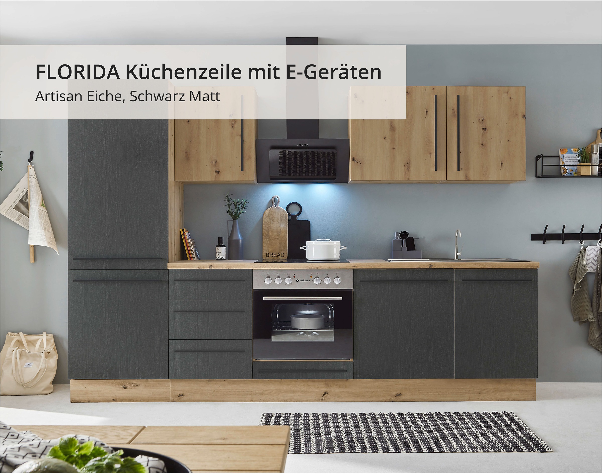 KOCHSTATION Küchenzeile "KS-Florida mit 38mm starker Arbeitsplatte", Breite günstig online kaufen