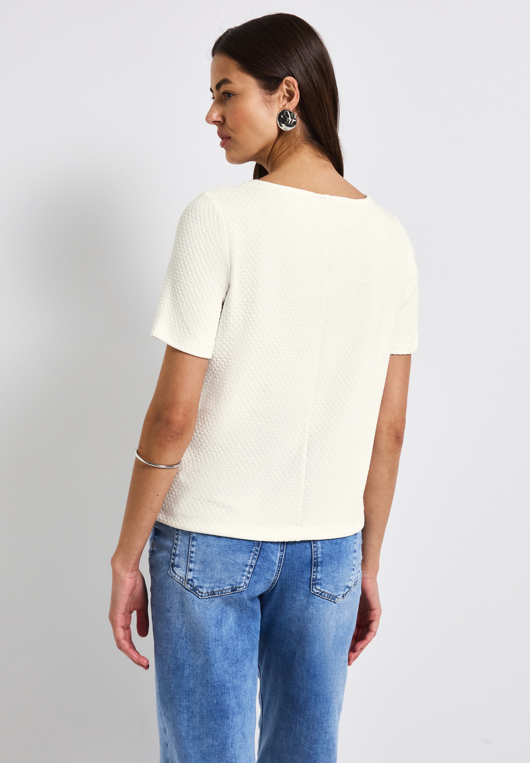STREET ONE T-Shirt, mit U-Boot-Ausschnitt günstig online kaufen