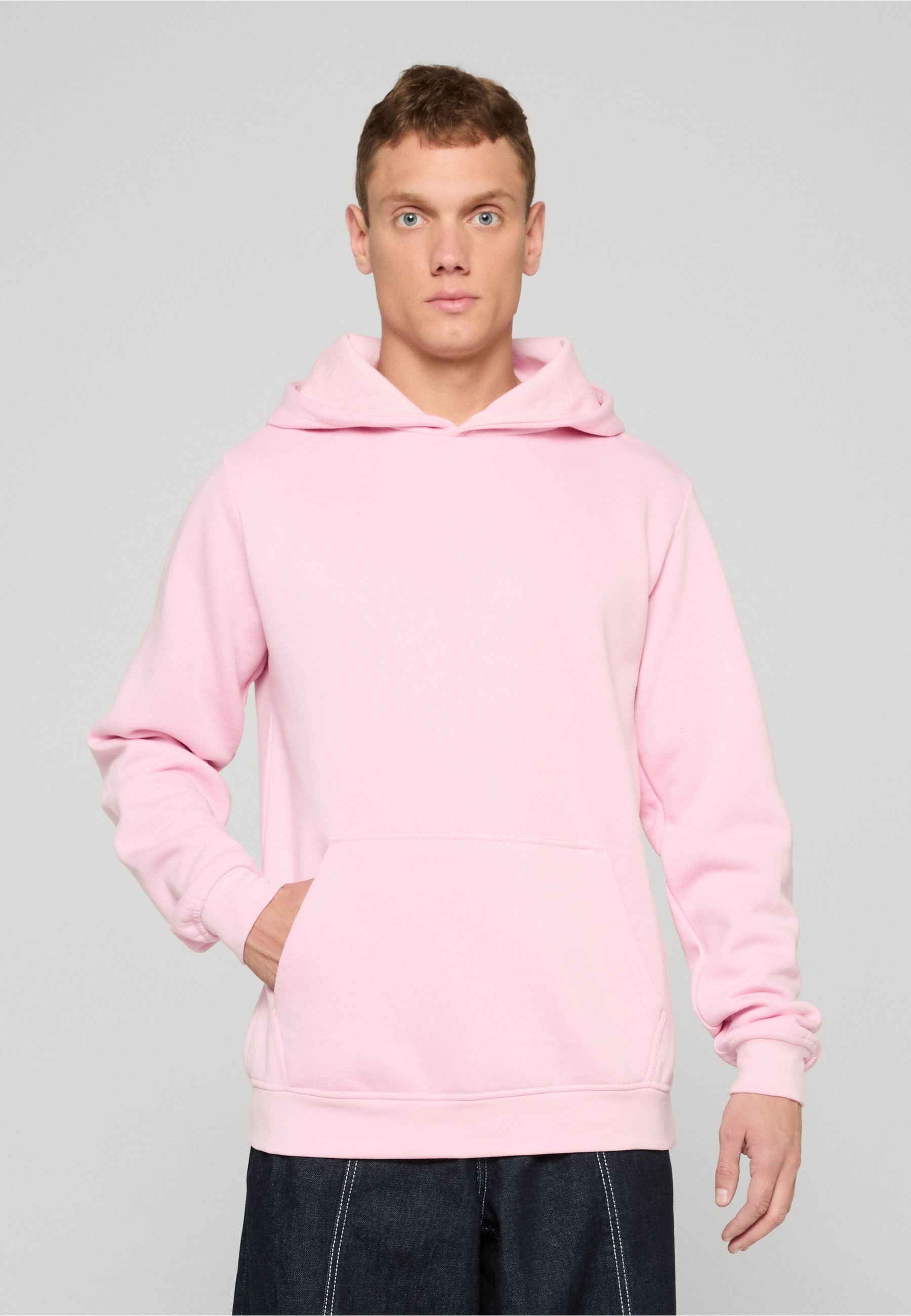 Kapuzenpullover URBAN CLASSICS "Urban Classics Basic Essential Hoody", Herren, Gr. XL, softpink, 50% Baumwolle, 50% Polyester, unifarben, normal, ohne Ausschnitt, Pullover Kapuzenpullover 2