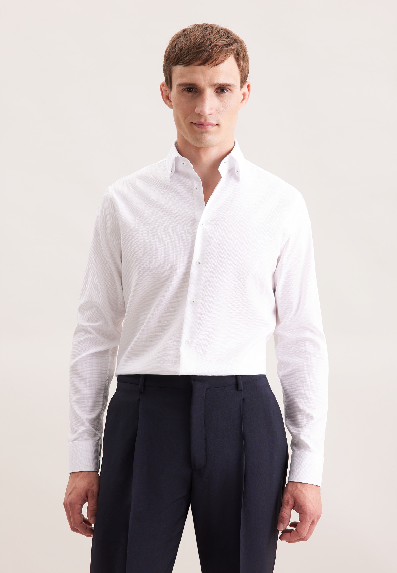seidensticker Businesshemd "Schwarze Rose", Shaped 1/1 Covered-Button-Down- günstig online kaufen