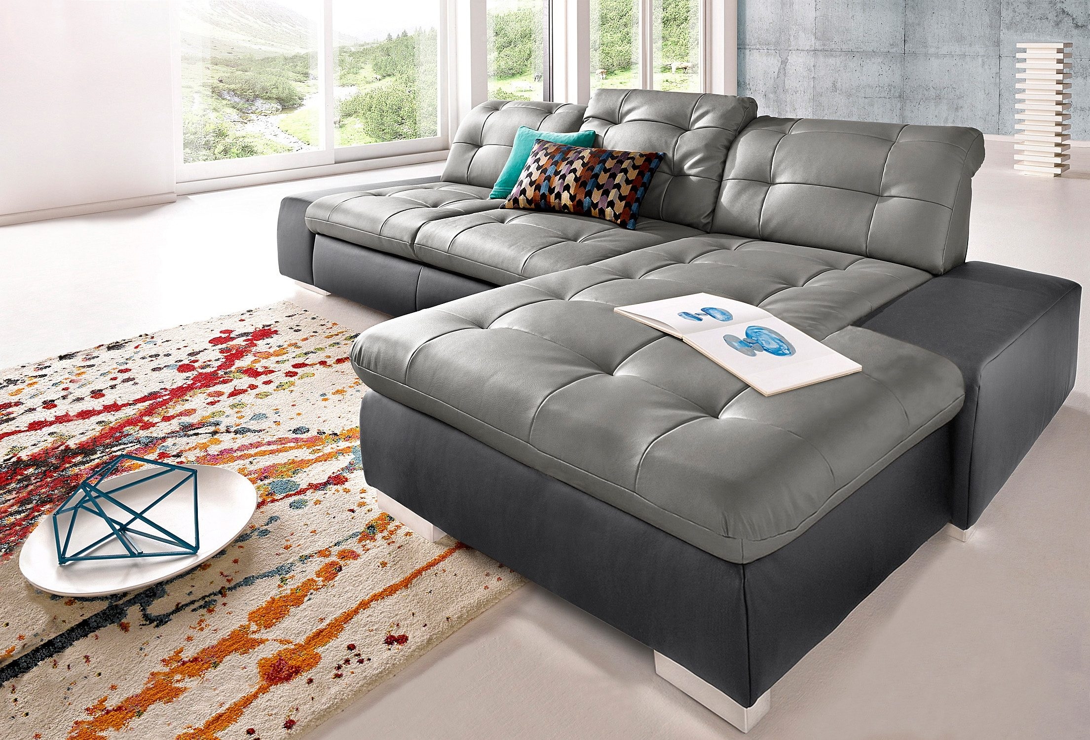 sit&more Ecksofa "Palomino L-Form" wahlweise XL oder XXL und mit Schlaffunktion
