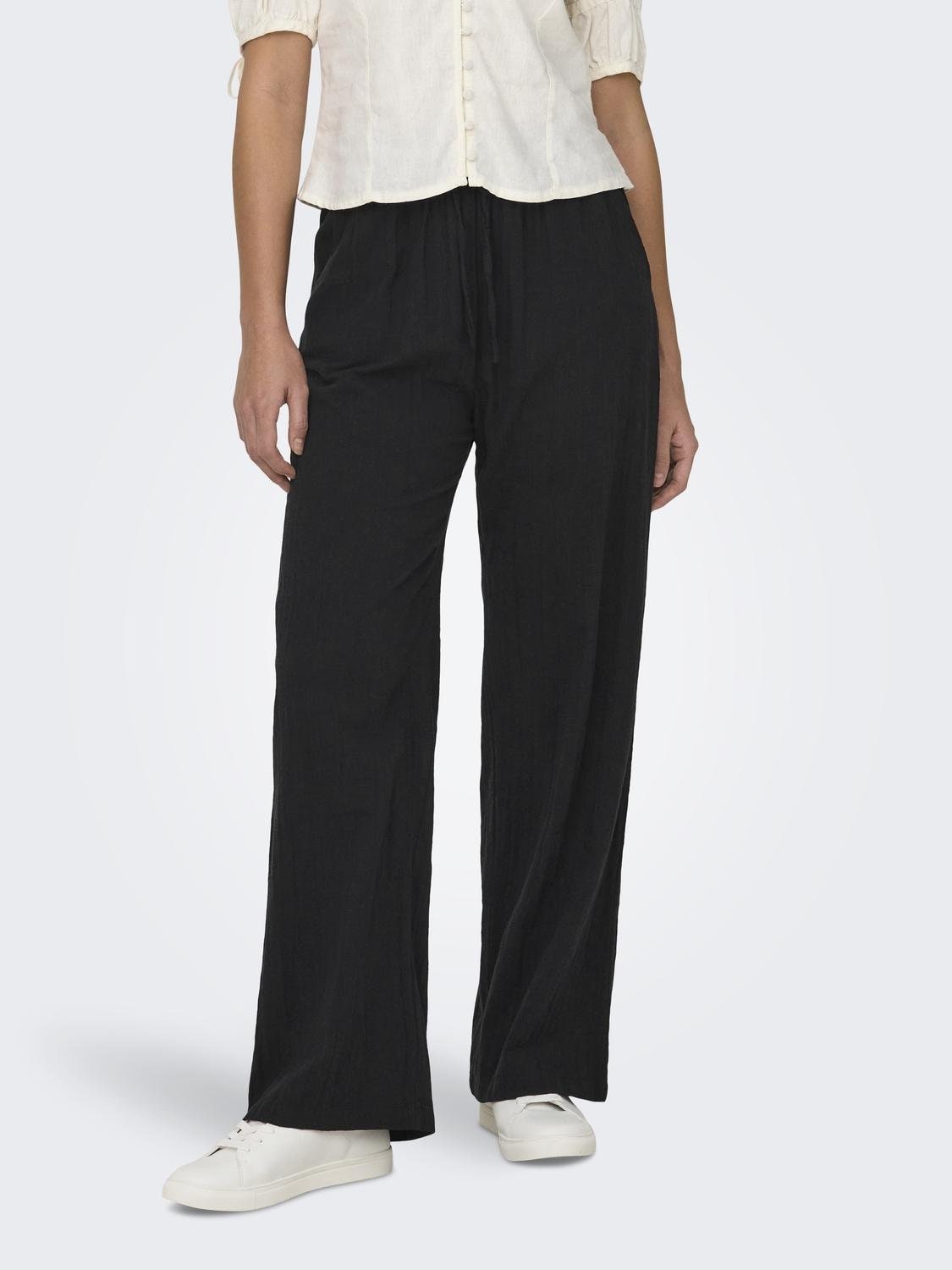 ONLY 1100000002199 "ONLTIZANA COTTON LOOSE PANTS WVN NOOS"