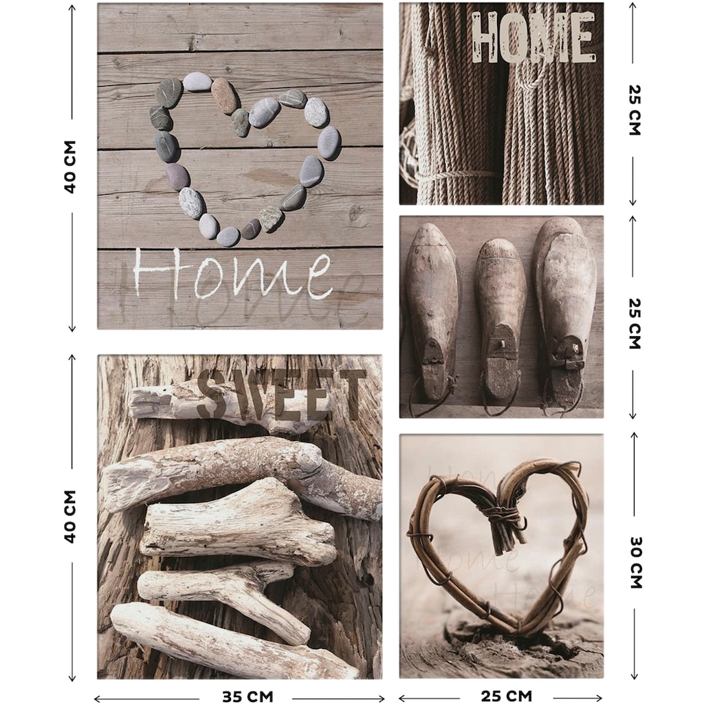Art for the home Bild »home sweet home«, (5 St.)