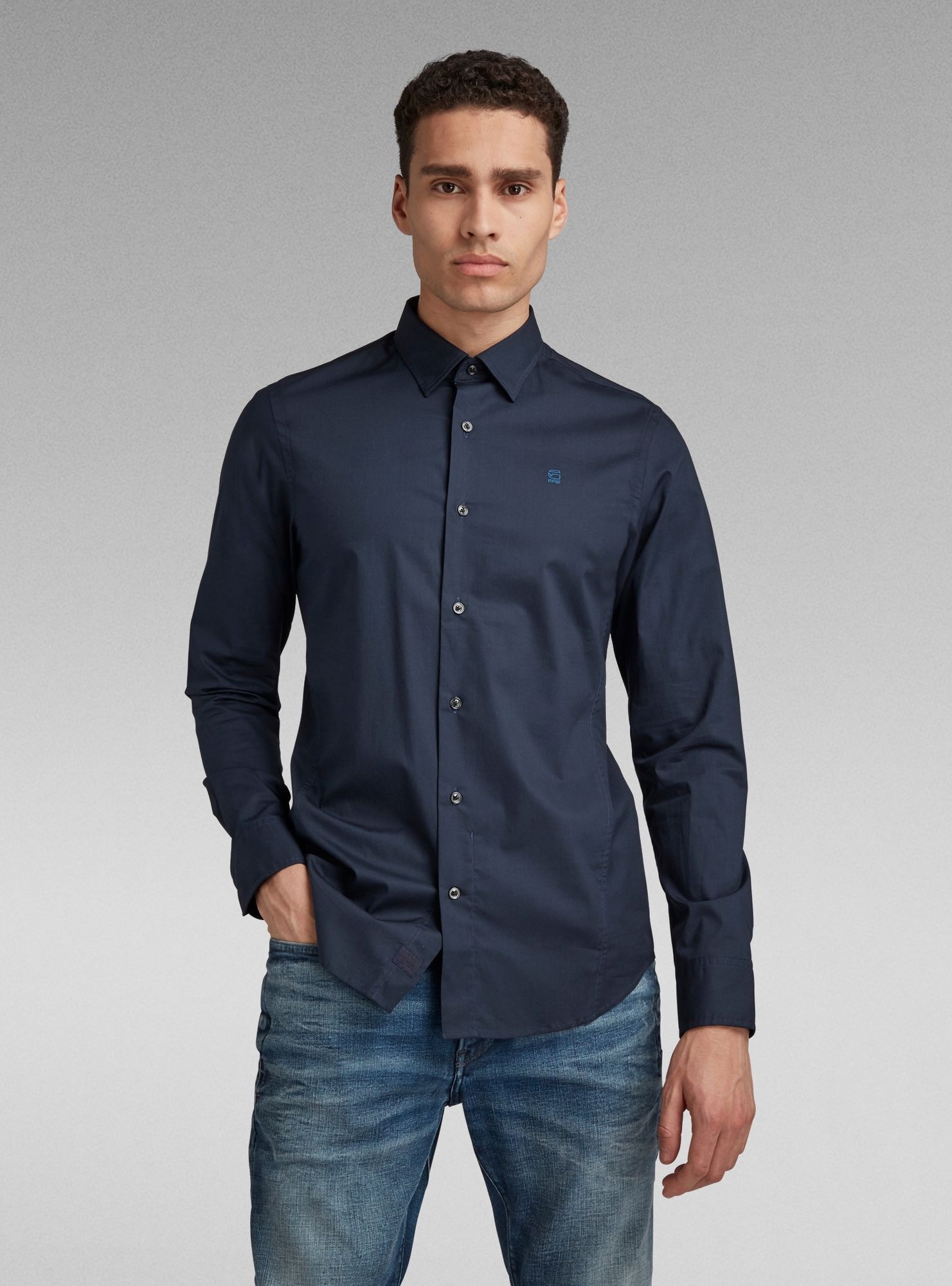 G-STAR Langarmshirt "Dressed Super Slim Hemd" günstig online kaufen