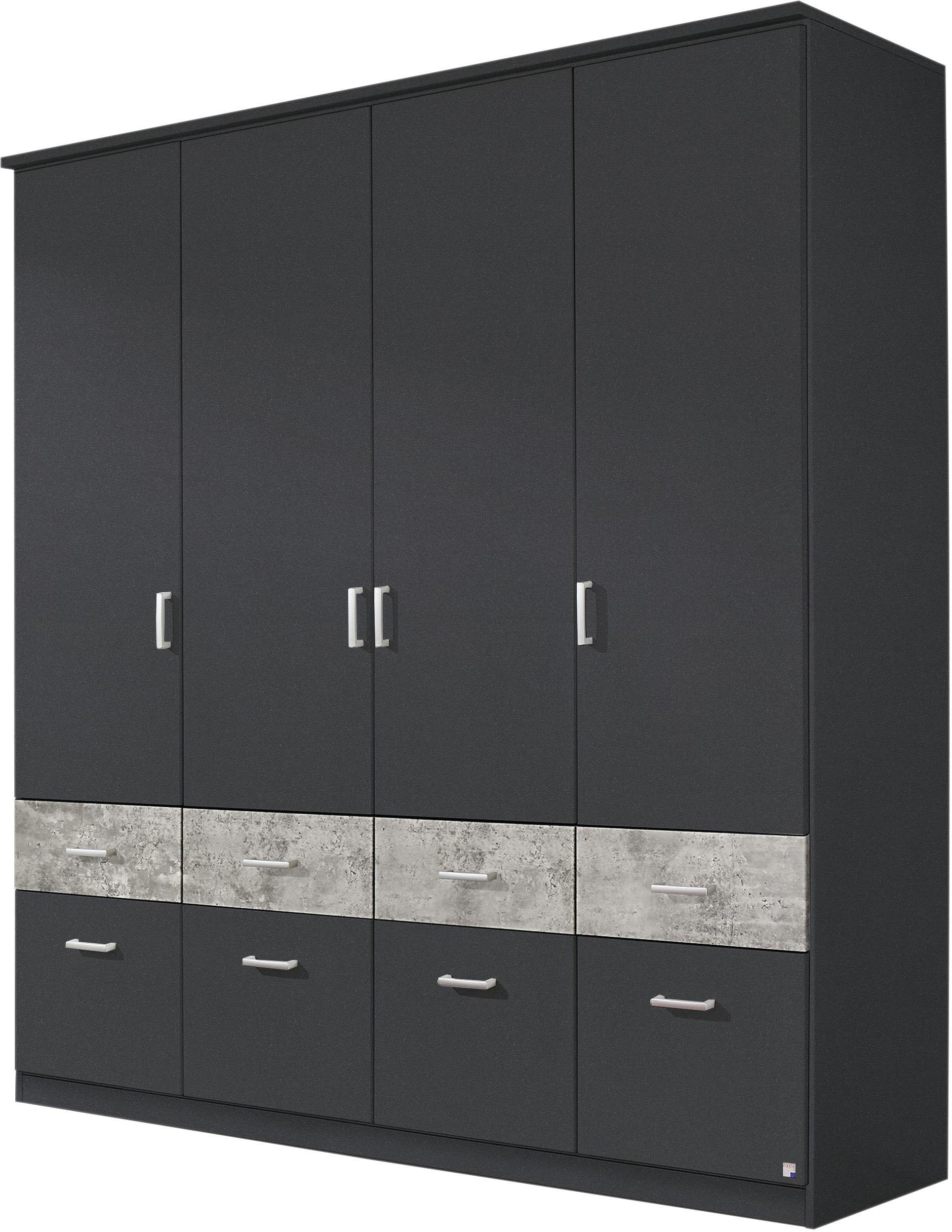 rauch Kleiderschrank "Kleiderschrank Schrank Garderobe deckenhoher Schrank BREMEN" optional mit Spiegel, Breiten: 91/136/181 cm, Höhe: 199 cm, in vielen Farbvariationen, inkl. Kranzblende MADE IN GERMANY