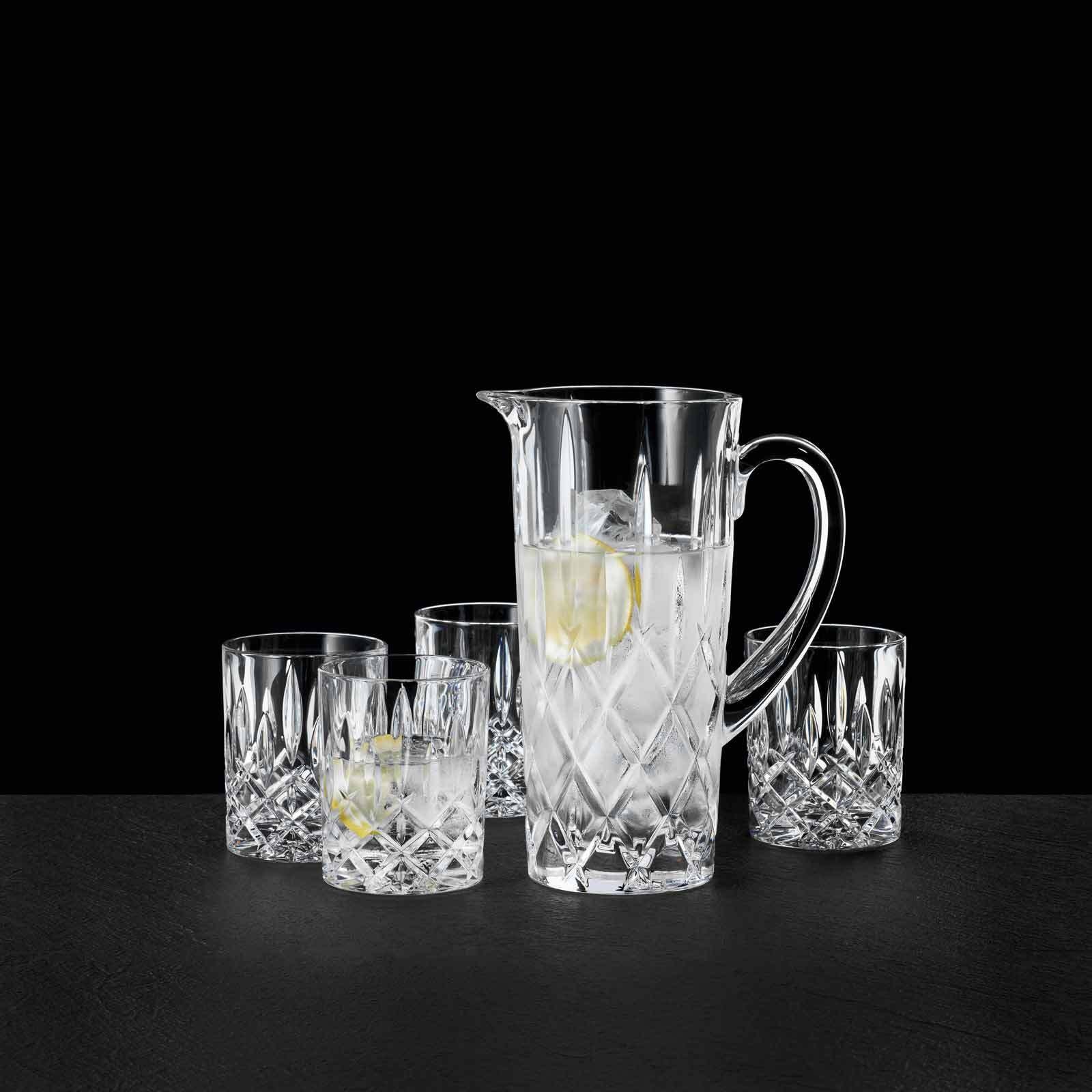 Nachtmann Gläser-Set »Becher- und Krug-Set Noblesse 5er Set transparent« Erhöhte Bruchfestigkeit, Kristallglas, spülmaschinenfest