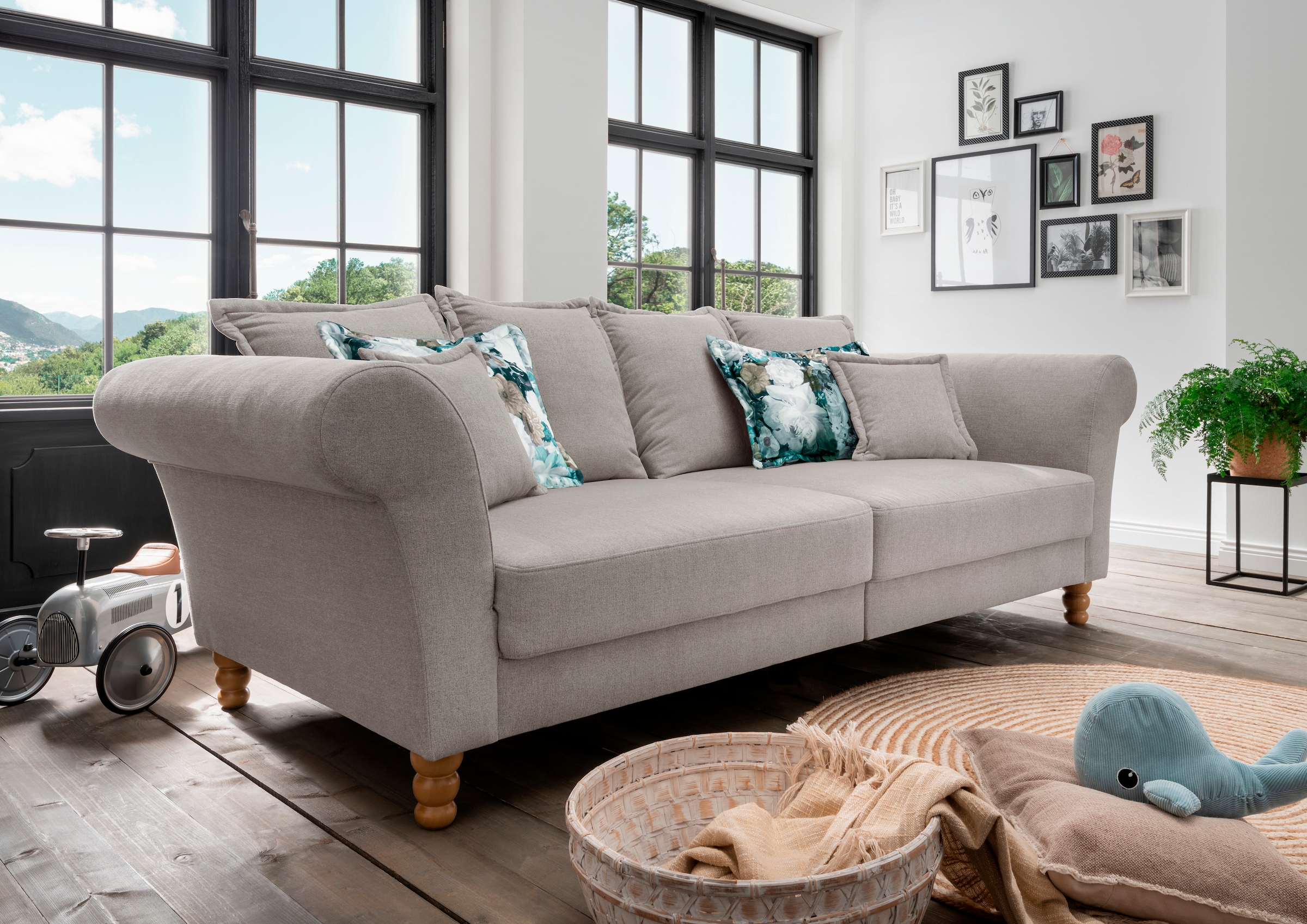 Home affaire Big-Sofa "Tassilo Mega Sofa mit viel Platz, bequem durch Kalts günstig online kaufen