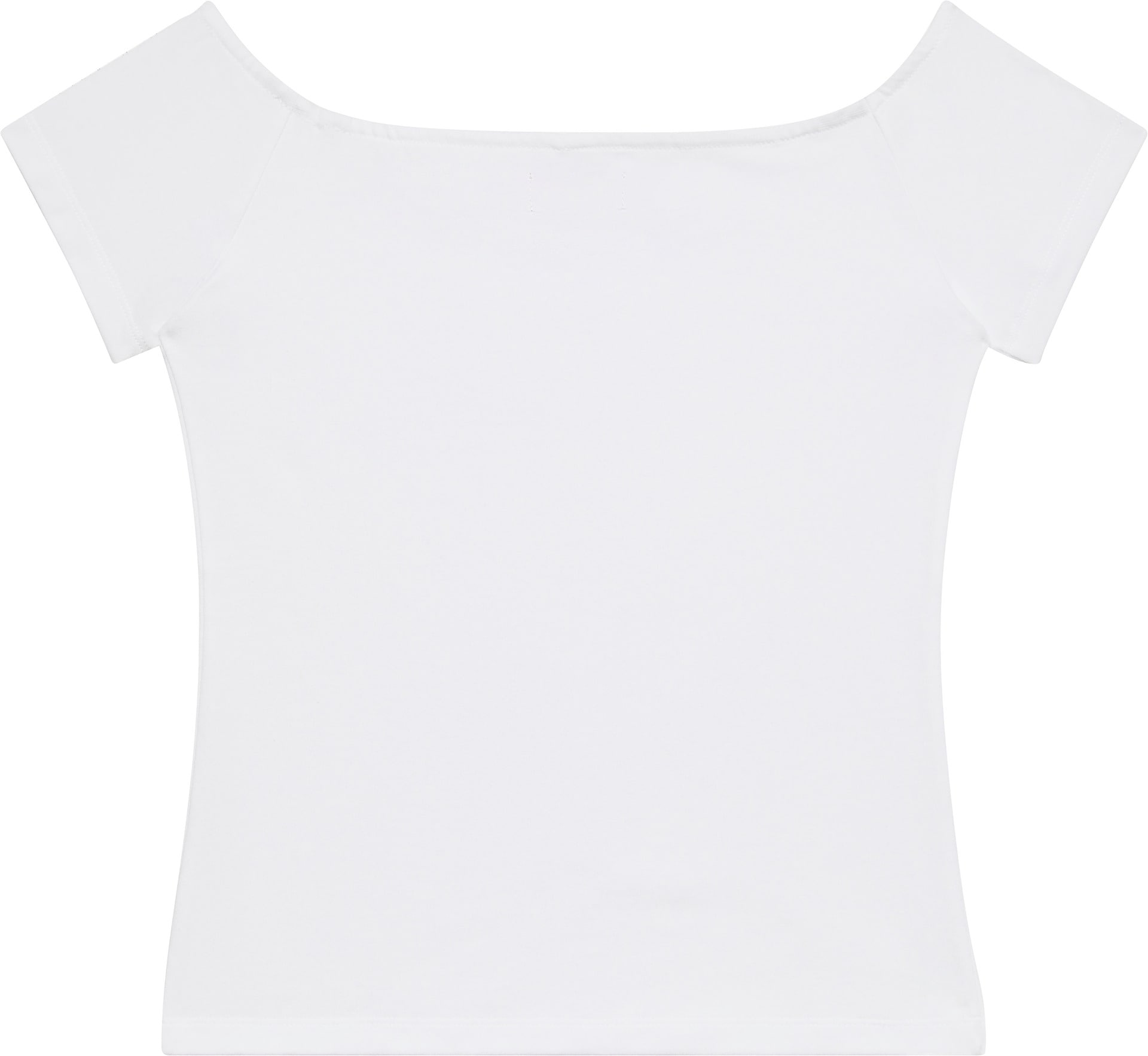 Calvin Klein Jeans Blusentop »MNGRM OFF SHLDR STRT«, Mit tiefem Rundhalsausschnitt