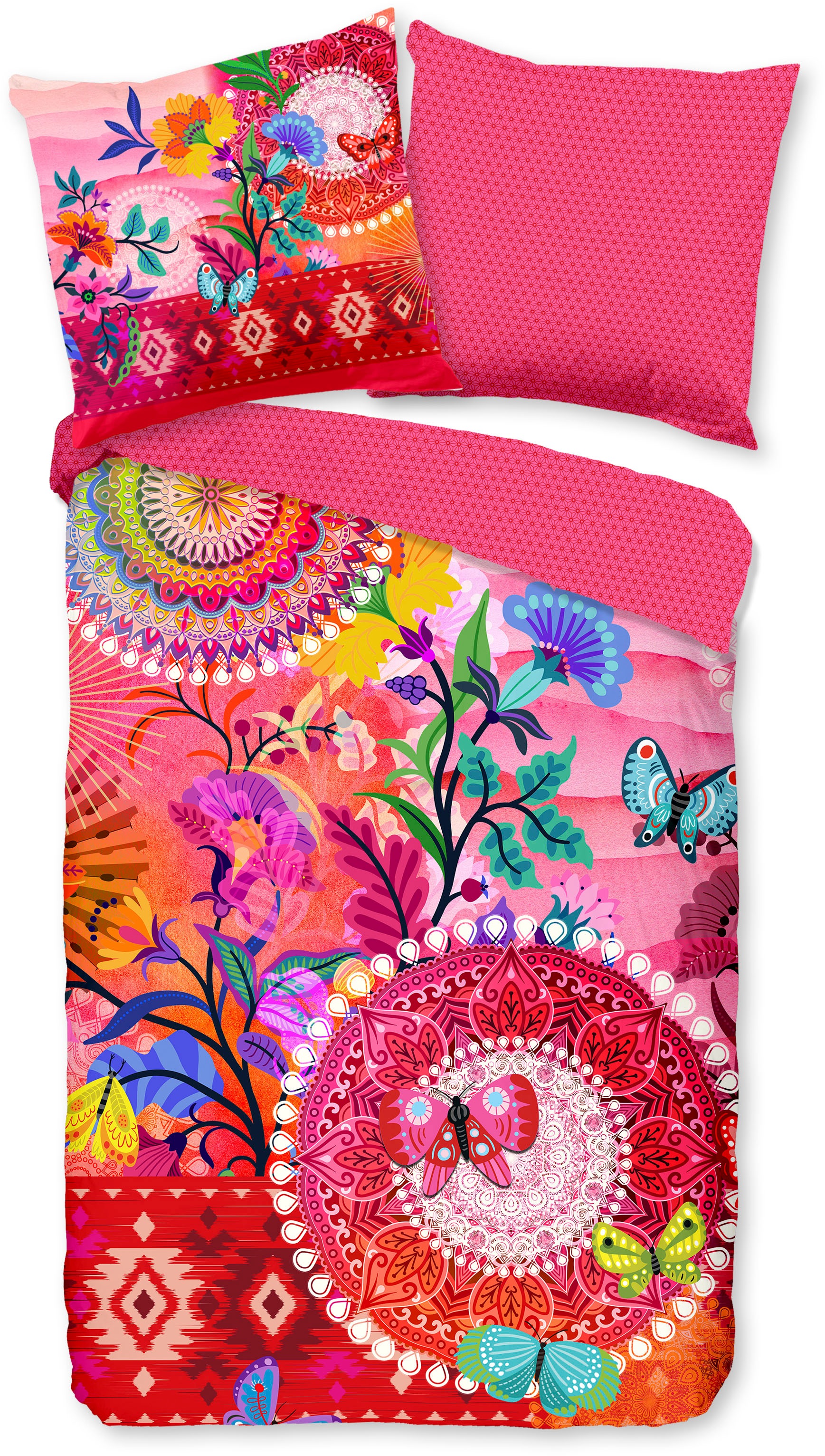 hip Wendebettwäsche "Giselah" 2 Stk. tlg. Mako-Satin, 135x200, Reißverschlu günstig online kaufen