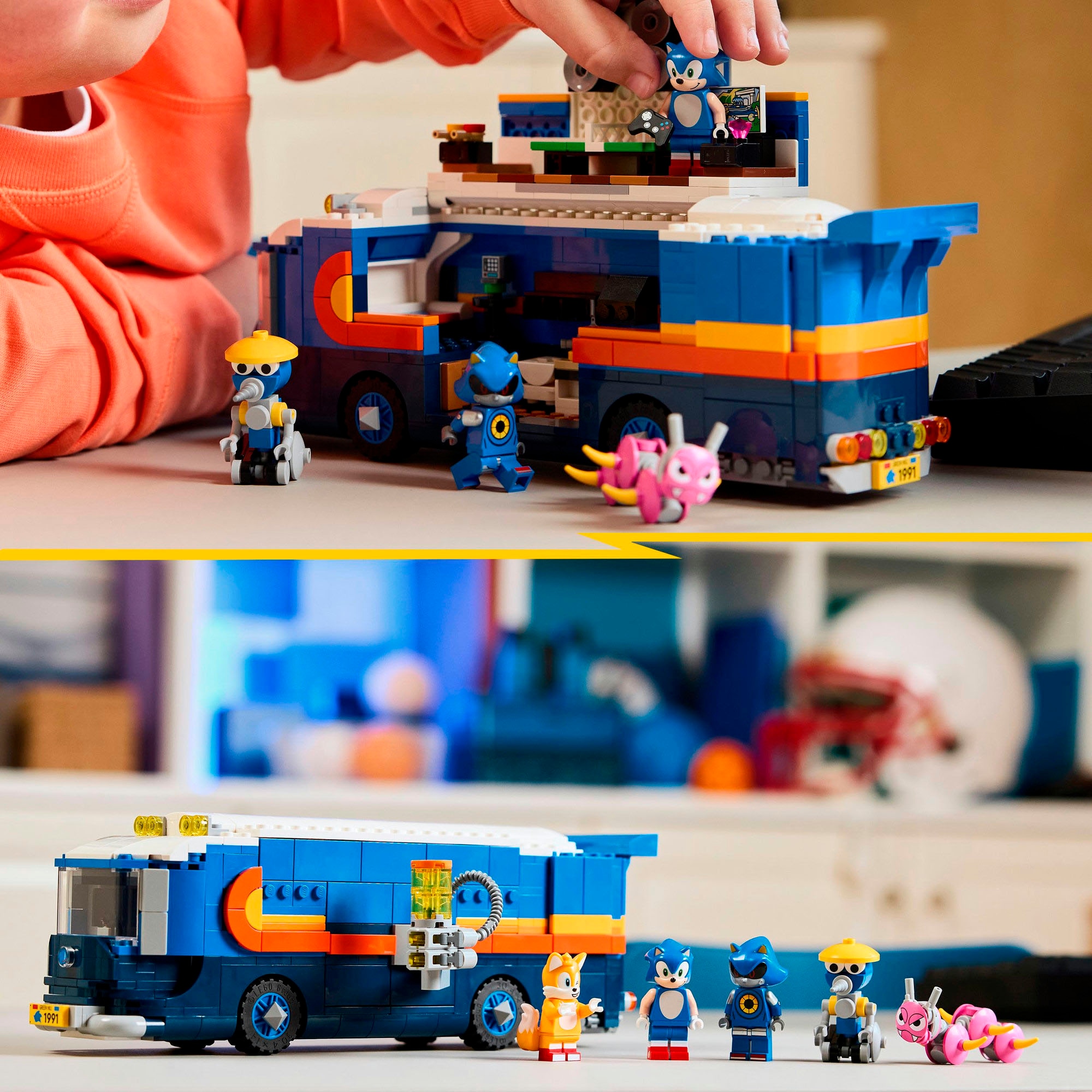 LEGO® Konstruktionsspielsteine »Team Sonics Kommando-Truck (77006), LEGO Sonic«, (747 St.), Made in Europe