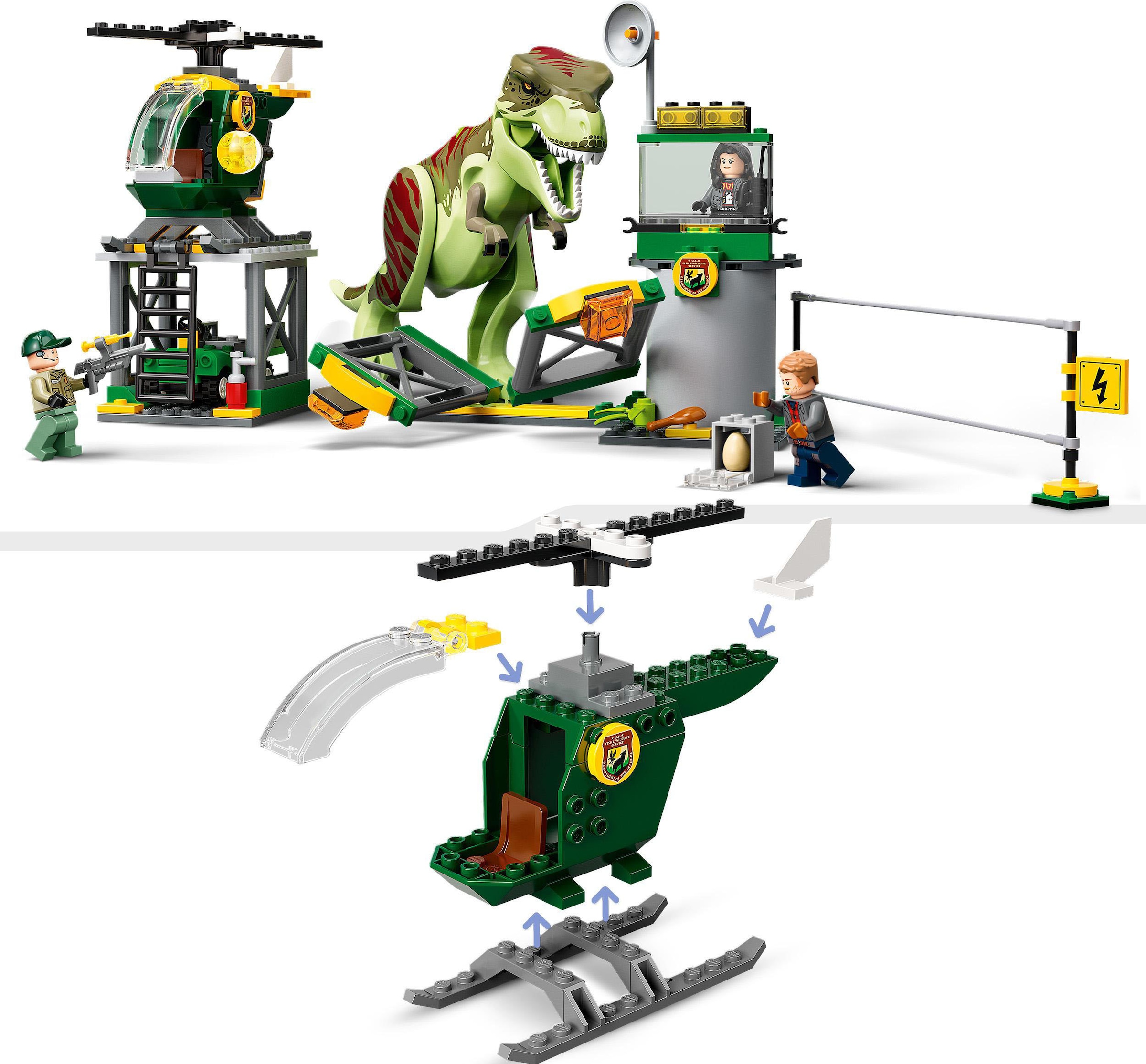 LEGO® Konstruktionsspielsteine »T. Rex Ausbruch (76944), LEGO® Jurassic World«, (140 St.), Made in Europe