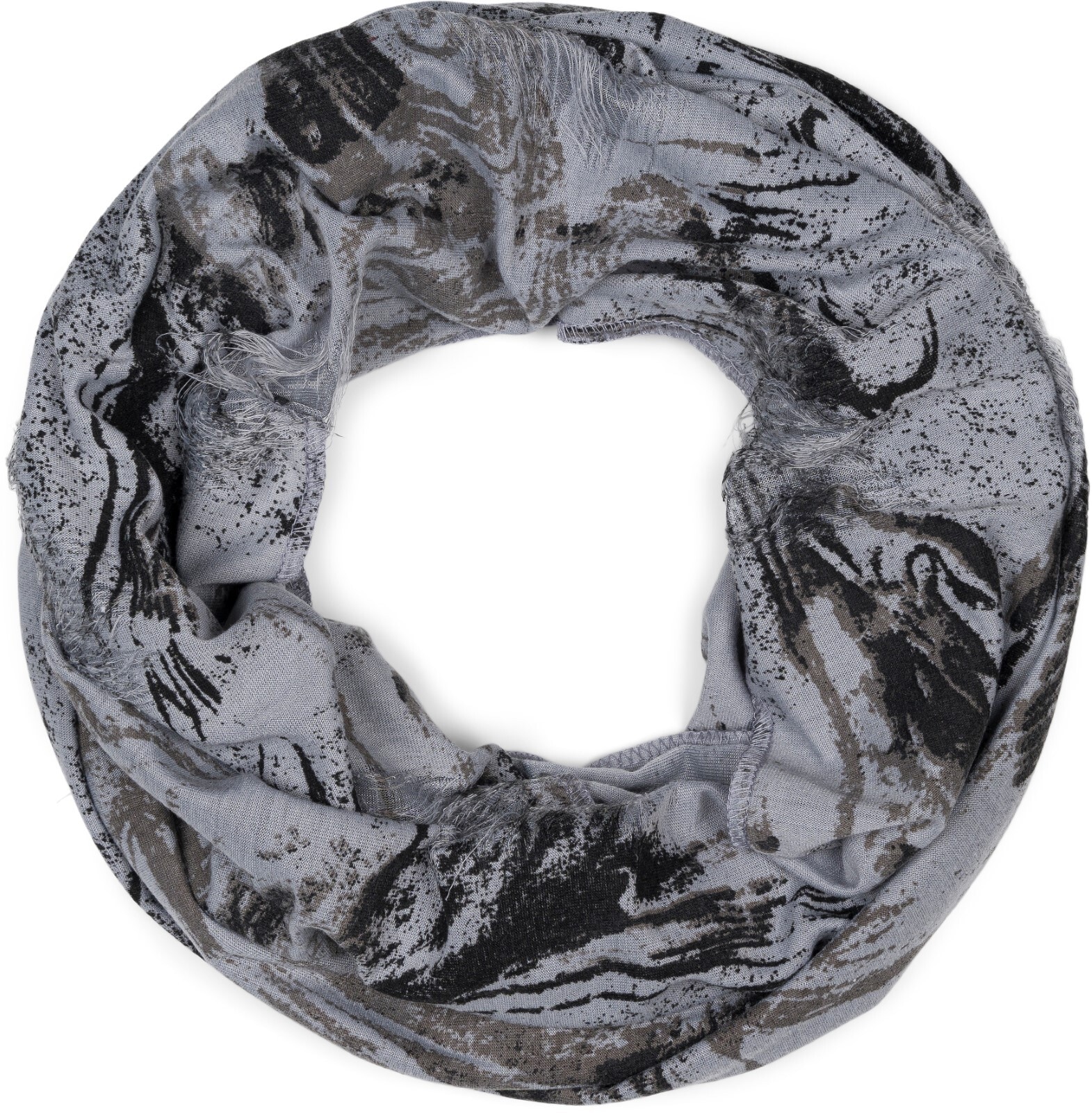 styleBREAKER Loop "Gemusterter Loop Schal im Destroyed used Look" 1 Stk.