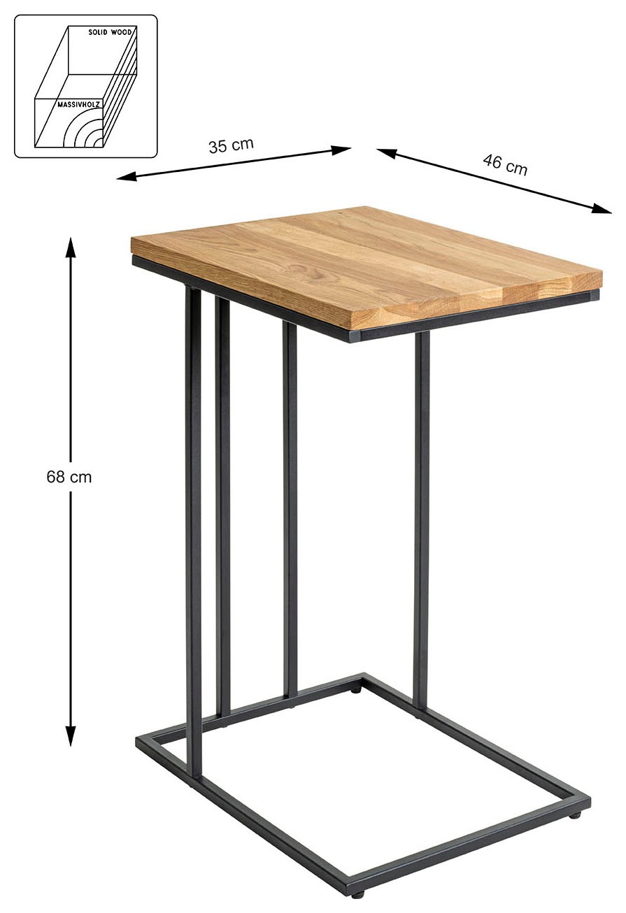 HAKU Beistelltisch »Sofatisch, Wohnzimmertisch« 1 Stk. tlg. rechteckig - aus Massivholz Braun B/T/H 35/46/68 cm