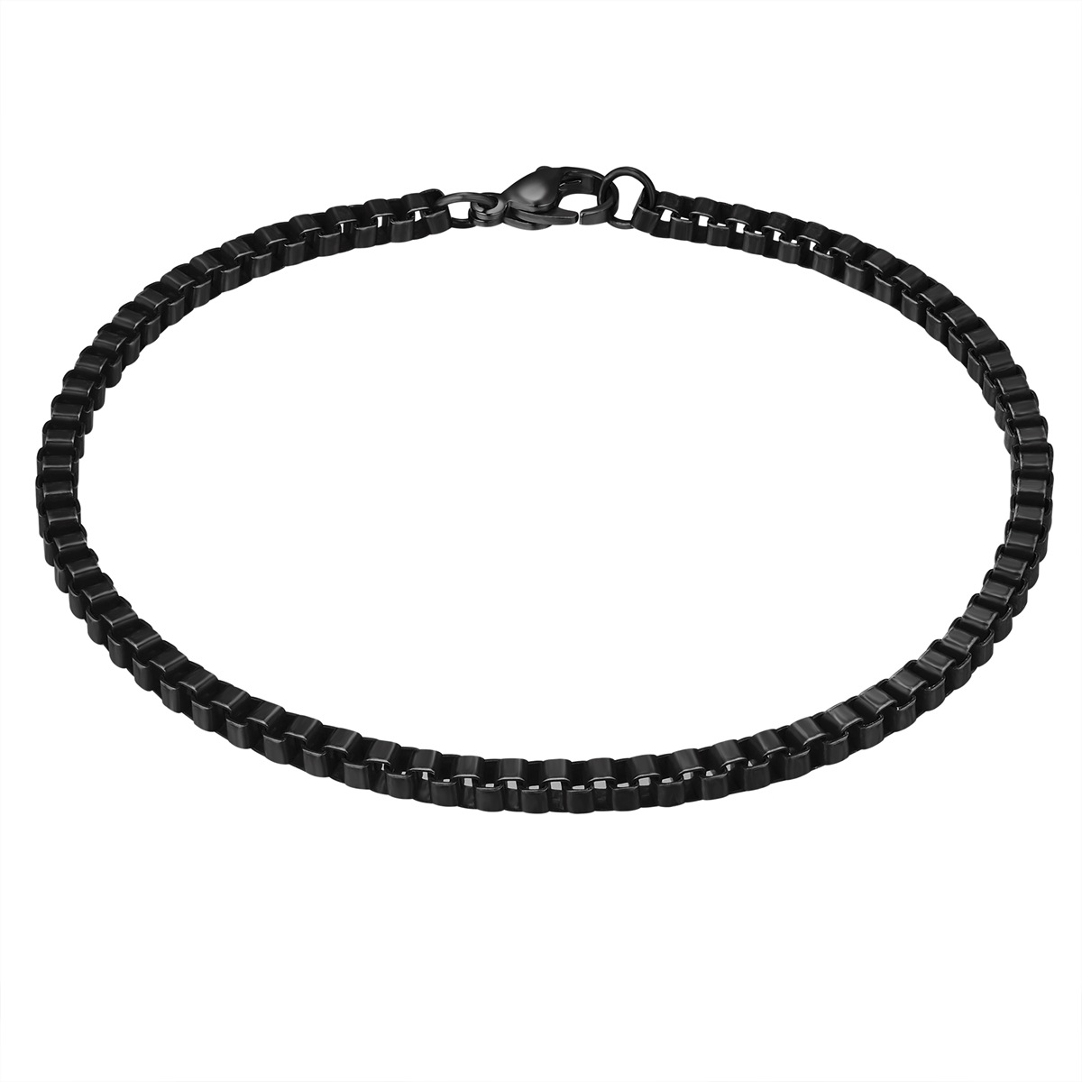 TRUE REBELS Herren Armband "TR344", 19, Edelstahlschwarz, Edelstahl, Armbänder