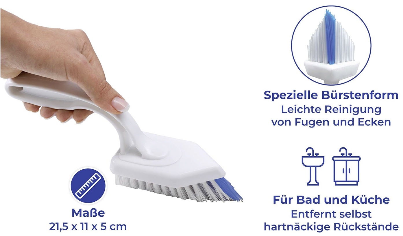 Maximex Bodenwischer-Set »Fugen-Reinigung«, (Set, 3 St.), 2 x Fugenweiß mit Schwammaufträger und Fugenbürste