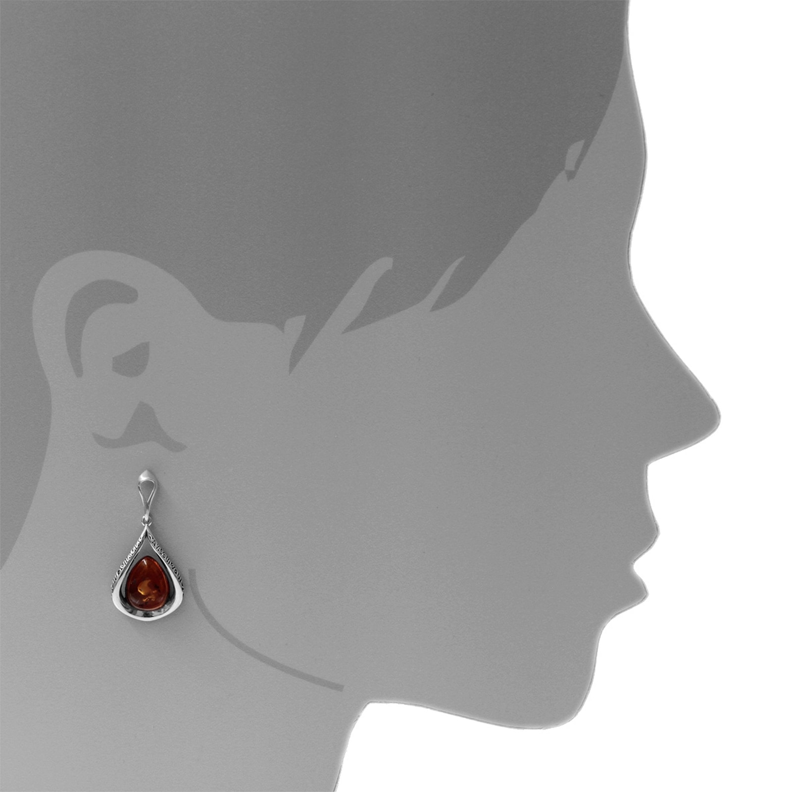 OSTSEE-SCHMUCK Paar Ohrhänger »- Nicoletta - Silber 925/000 - Bernstein«