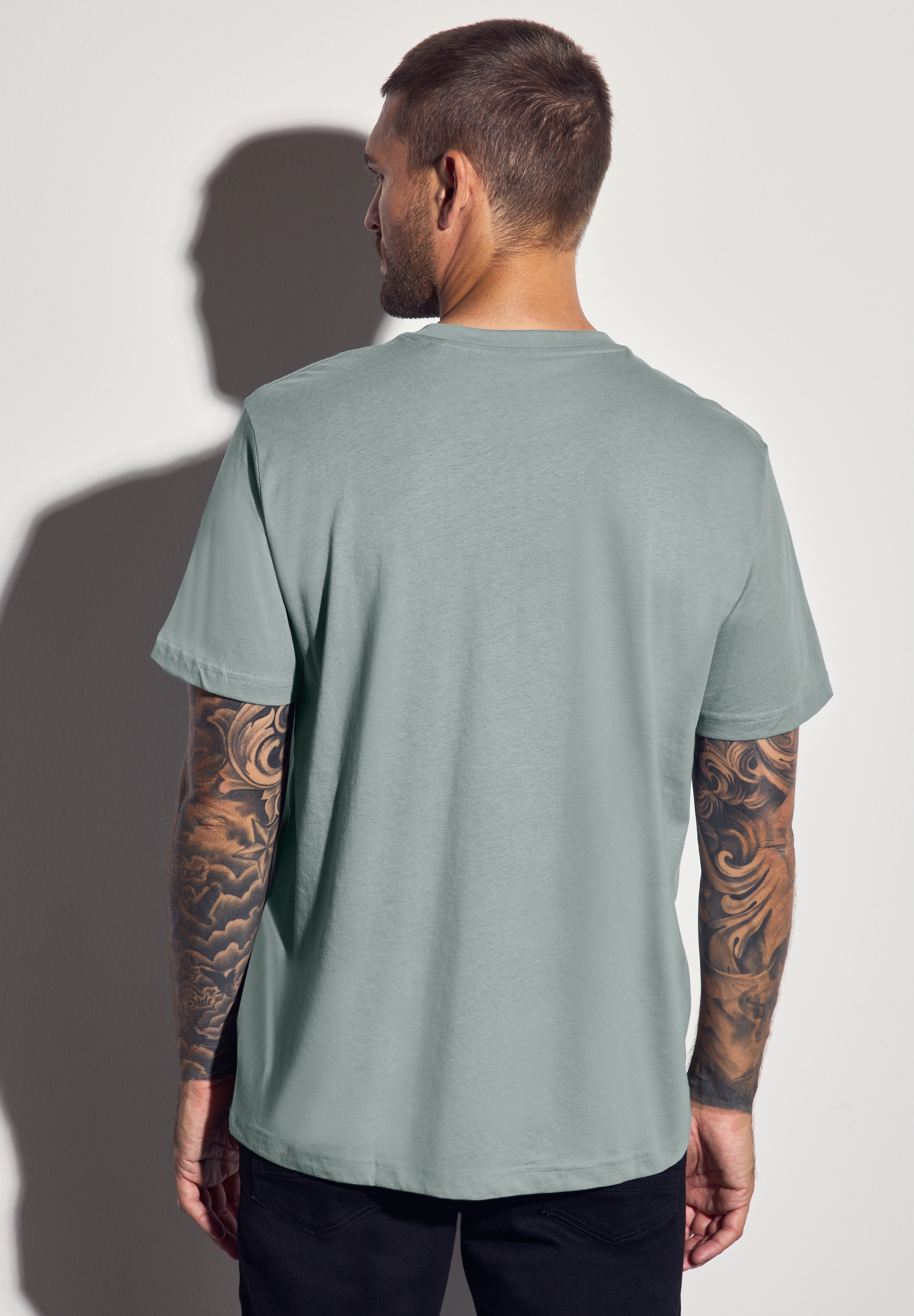 STREET ONE MEN T-Shirt, aus reiner Baumwolle