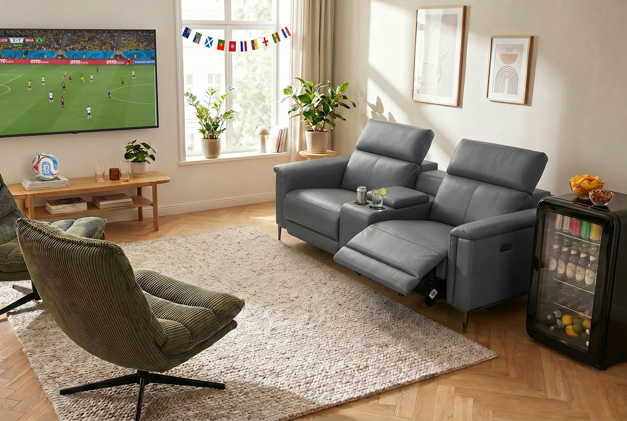 OTTO home 2-Sitzer "LUND, Kinosofa, Relaxfunktion, TV-Sessel, manuell/elekt günstig online kaufen