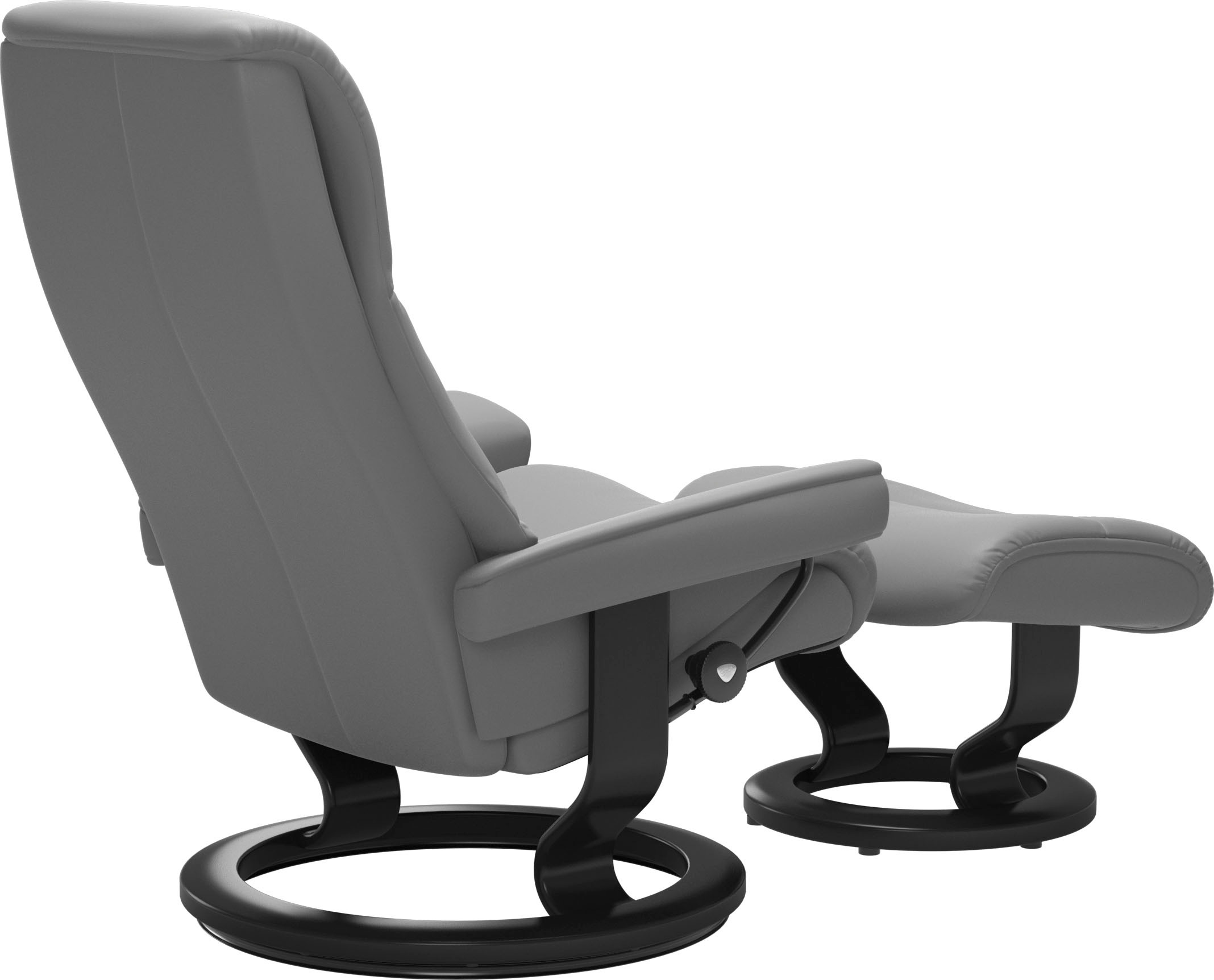 Stressless® Relaxsessel »View«, (Set, Relaxsessel mit Hocker), mit Classic Base, Größe M,Gestell Schwarz