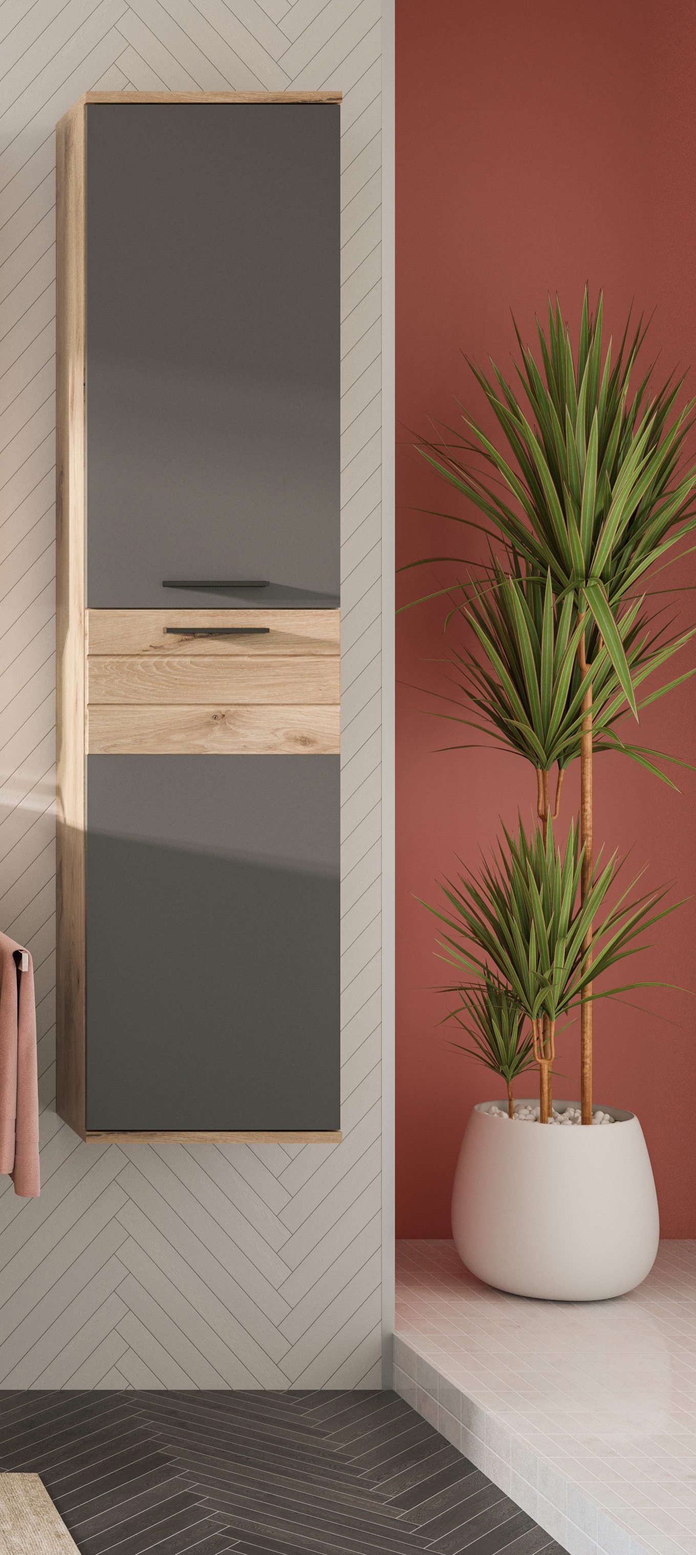 welltime Midischrank "Riga, Breite 37 cm, 2 Türen, 2 Einlegeböden, 1 Konstr günstig online kaufen