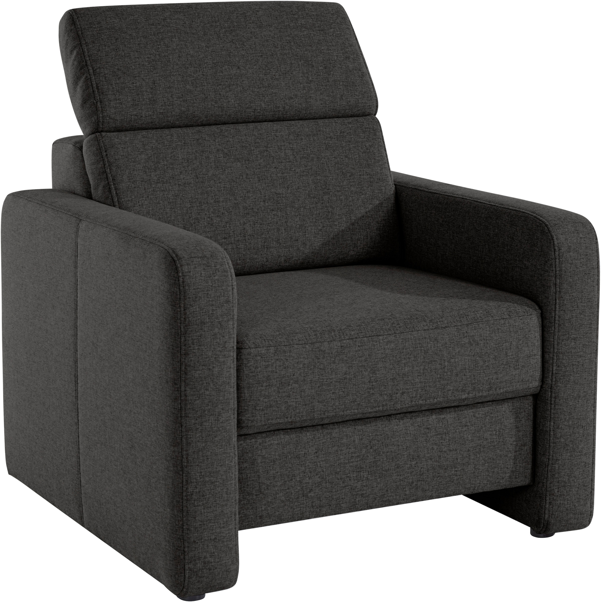 sit&more Sessel »Bologna«, mit Federkern, inklusive Kopfteilverstellung