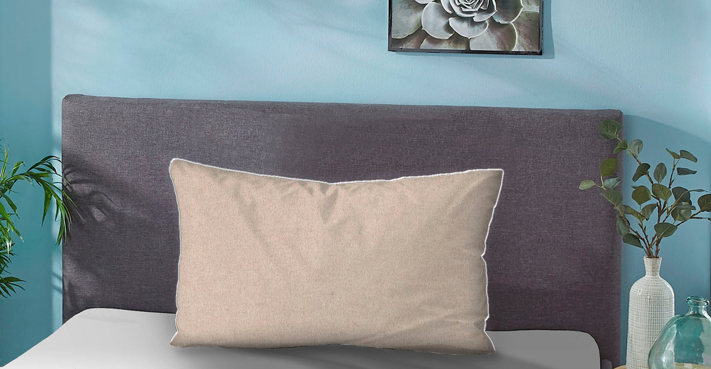 Biberna Kissenbezug "Hermal Flanell mit Reißverschluss, Melange-Optik, Wend günstig online kaufen