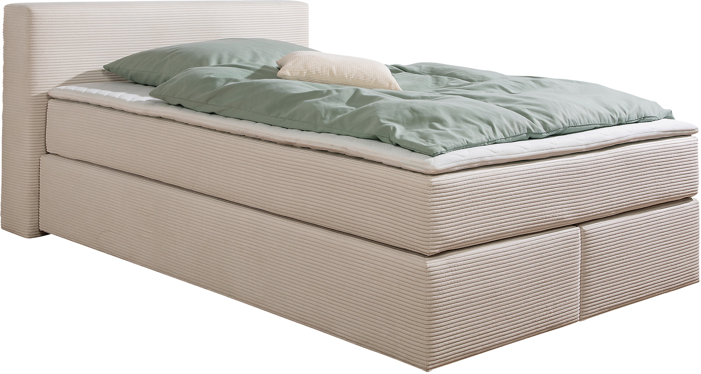 Home affaire Boxspringbett "Åby" In Cord Bezug, wahlweise mit und ohne Matr günstig online kaufen