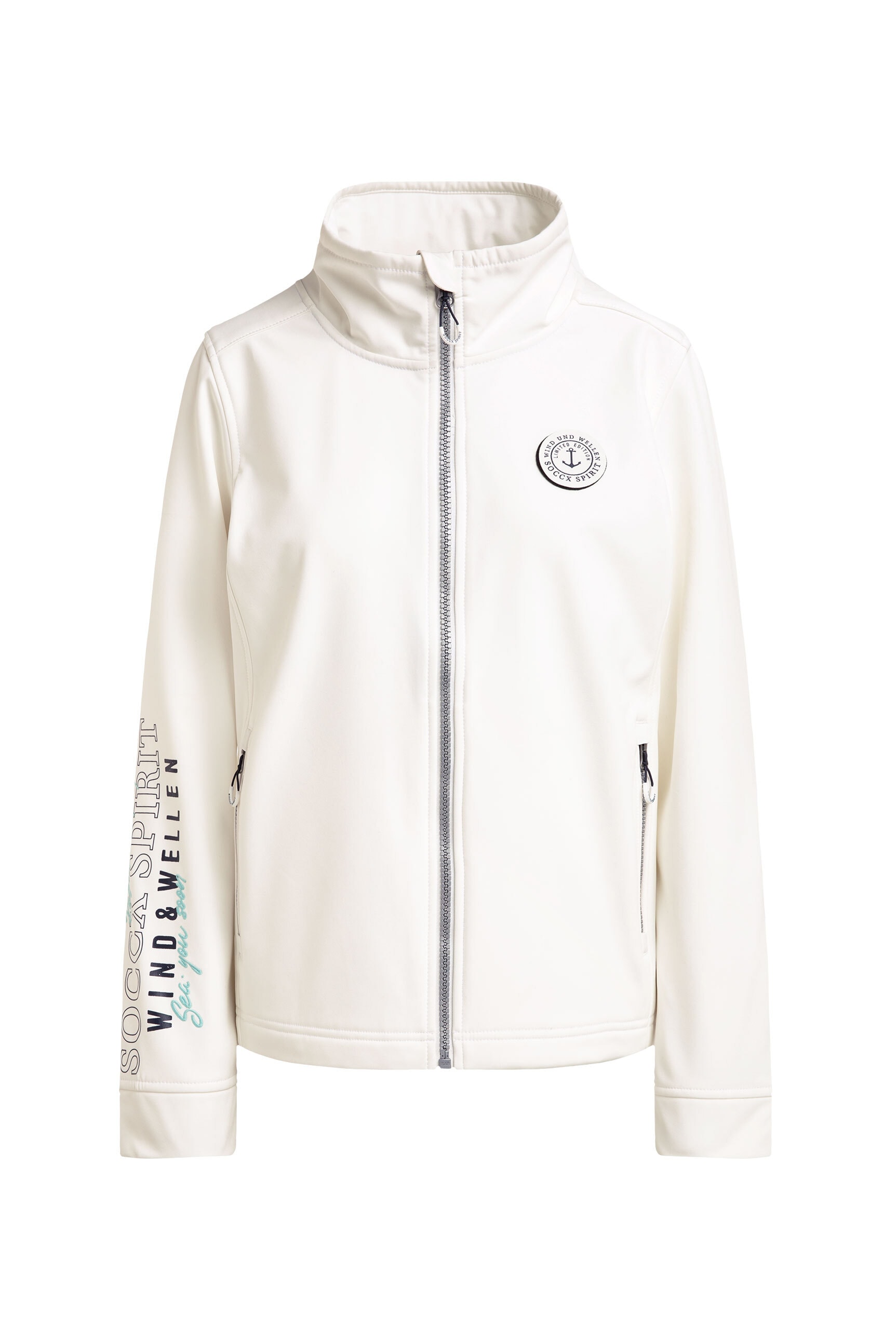 SOCCX Softshelljacke ohne Kapuze mit Stehkragen