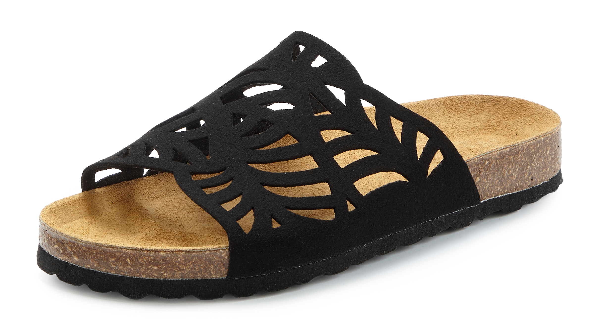 Vivance Pantolette »Mule, offener Schuh, Sandale, Sandalette, Sommerschuh,«  NEU mit Korkfußbett und Lederanteil