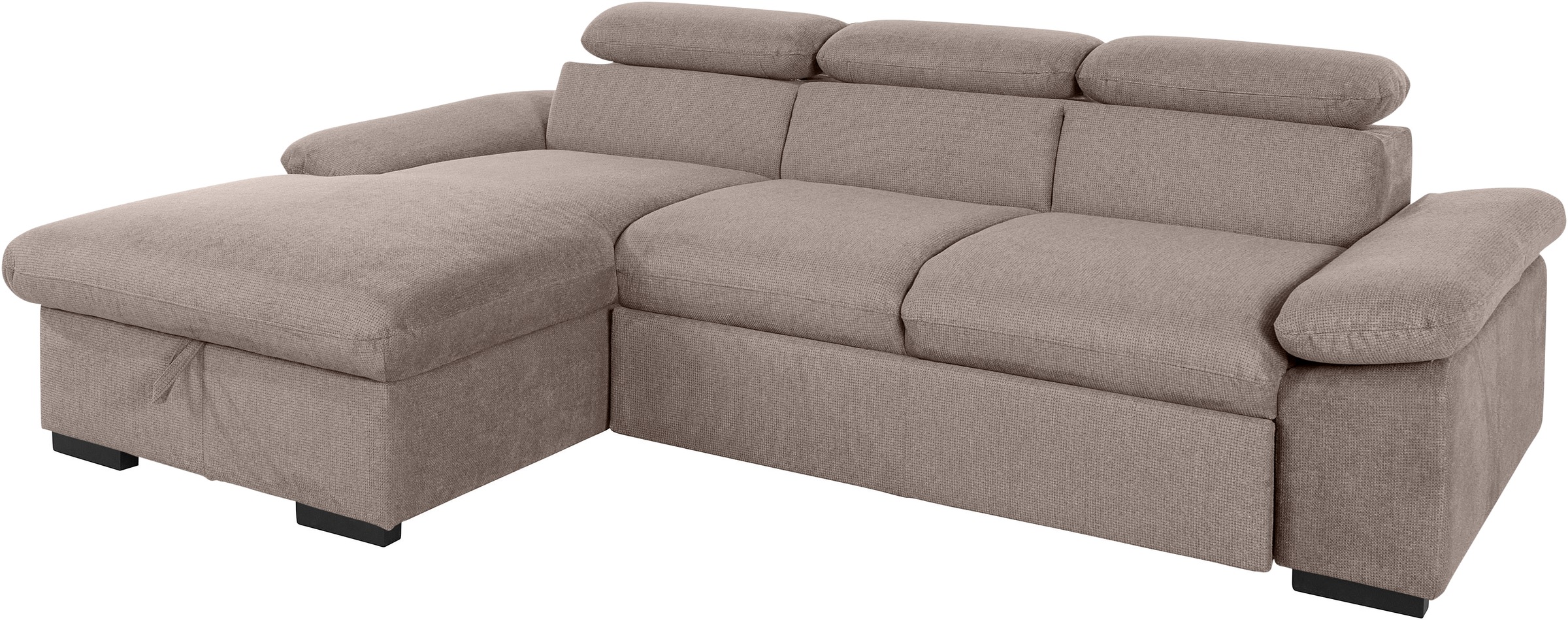 Thumbnail - COTTA Ecksofa "Lola L-Form mit Kopfteilfunktion & Hocker" wahlweise mit Bettfunktion, Bettkasten & Armteilverstellung