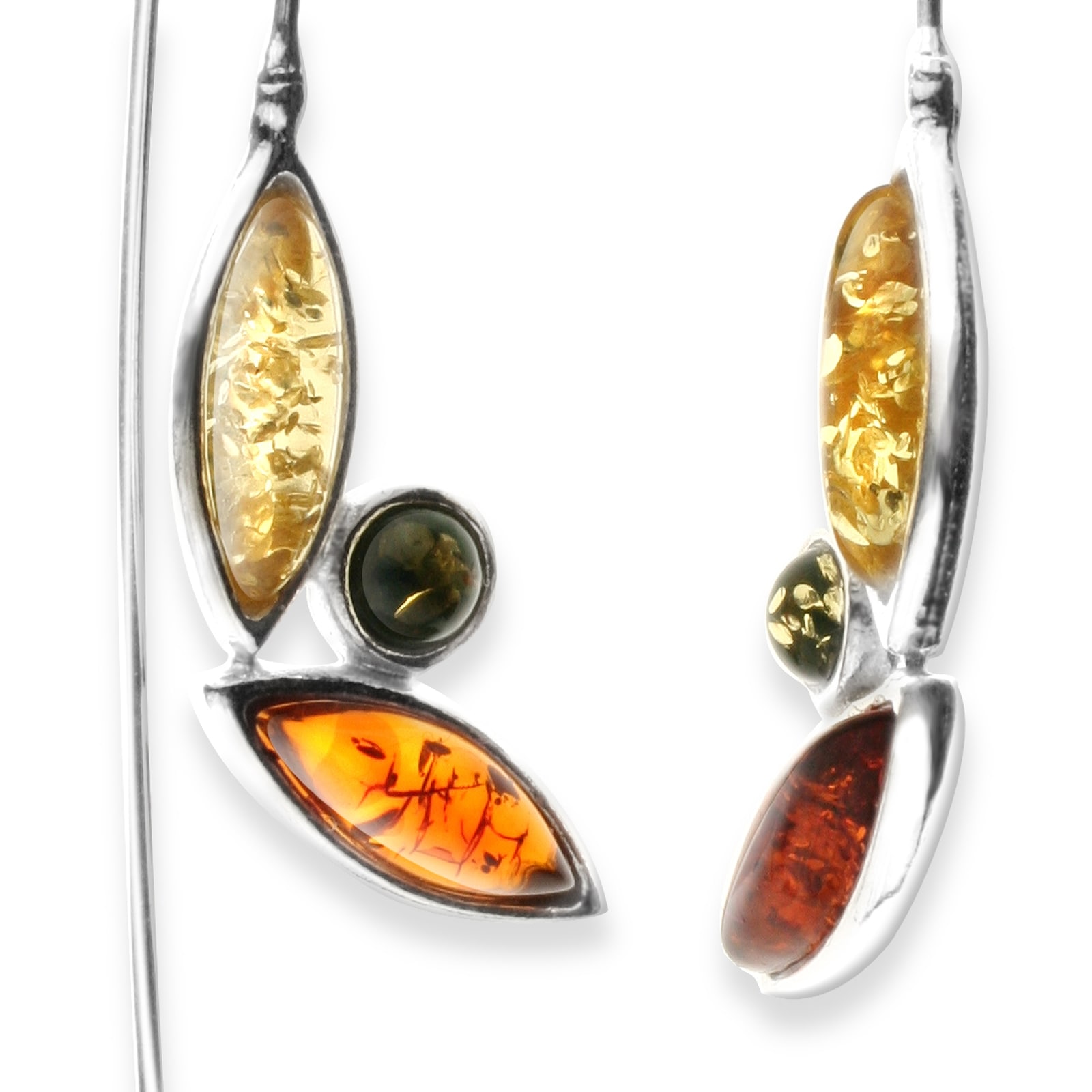 OSTSEE-SCHMUCK Paar Ohrhänger »- Urda - Silber 925/000 - Bernstein«