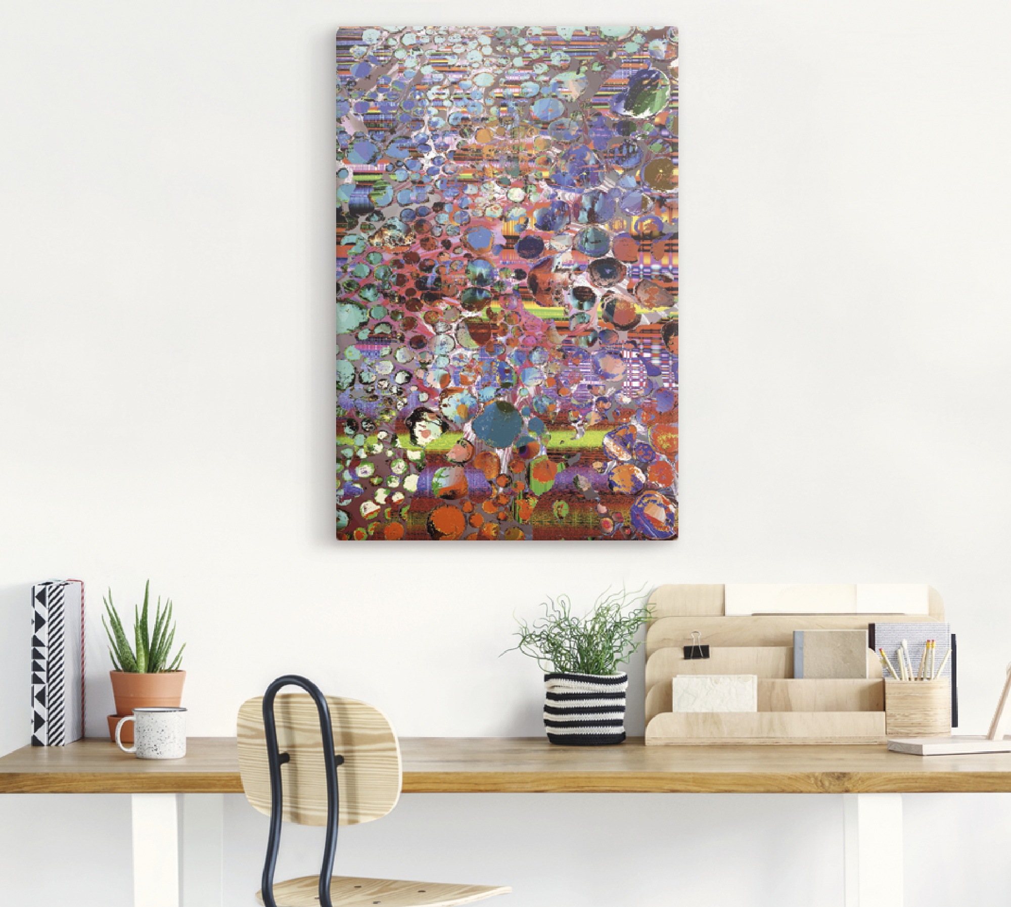 Artland Leinwandbild "Hölzernes Hochland" Muster 1 Stk. tlg. auf Holzrahmen günstig online kaufen