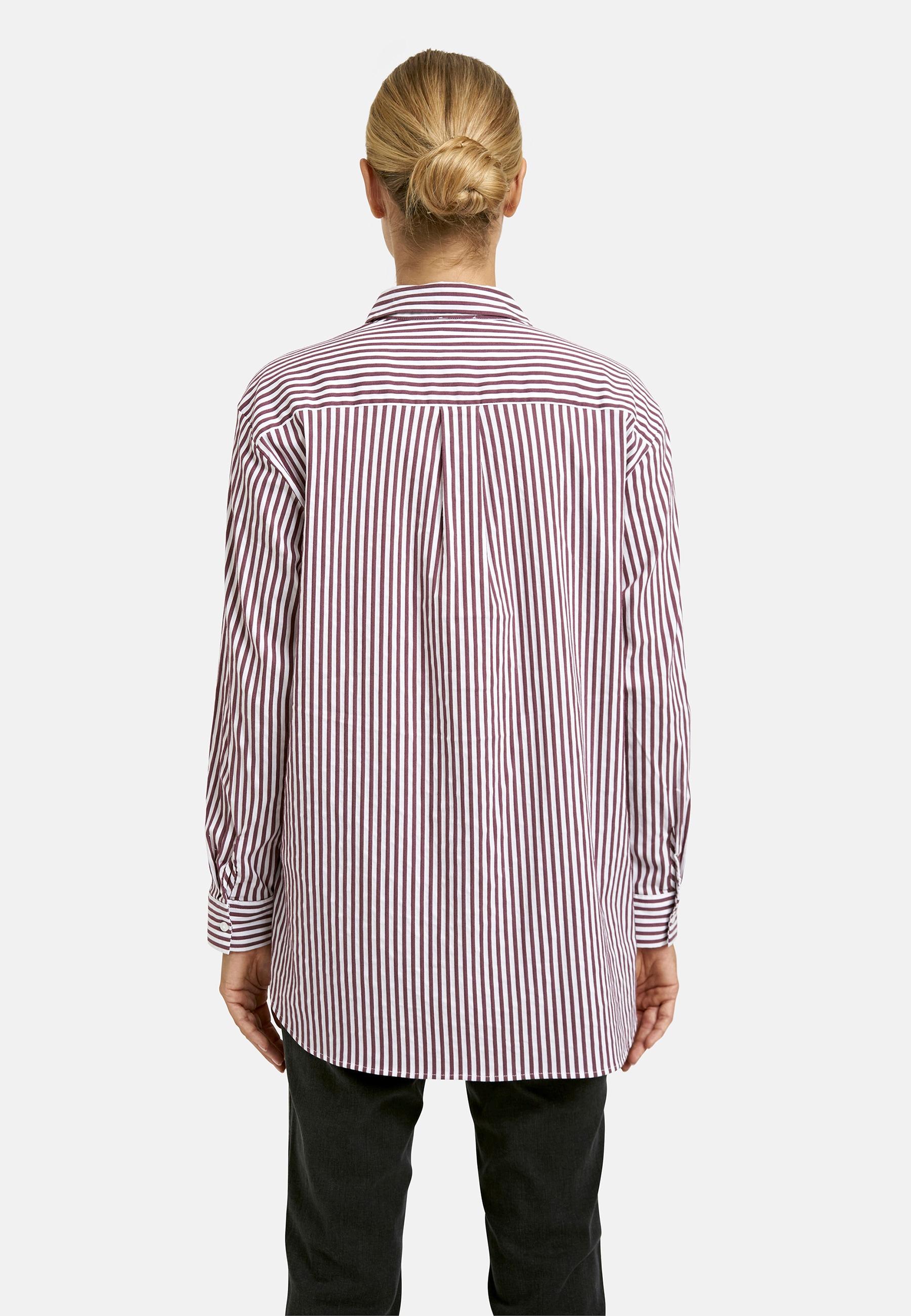 Milano Italy Langarmbluse mit Kellerfalte im Rücken