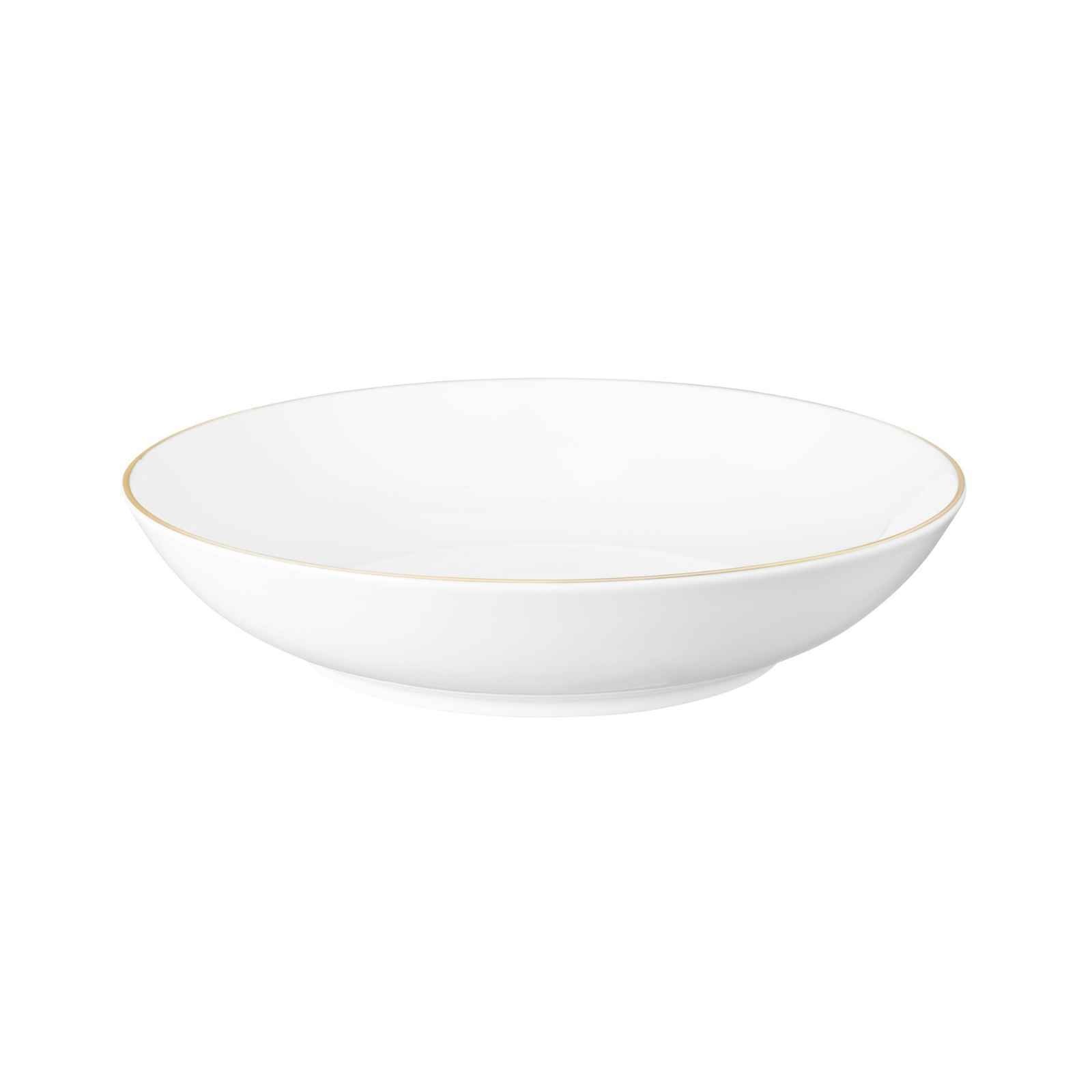 Seltmann Weiden Suppenteller »Suppenteller Liberty Goldrand ø 21,2 cm 6er Set weiß-gold« Spülmaschinengeeignet, Ofenfest