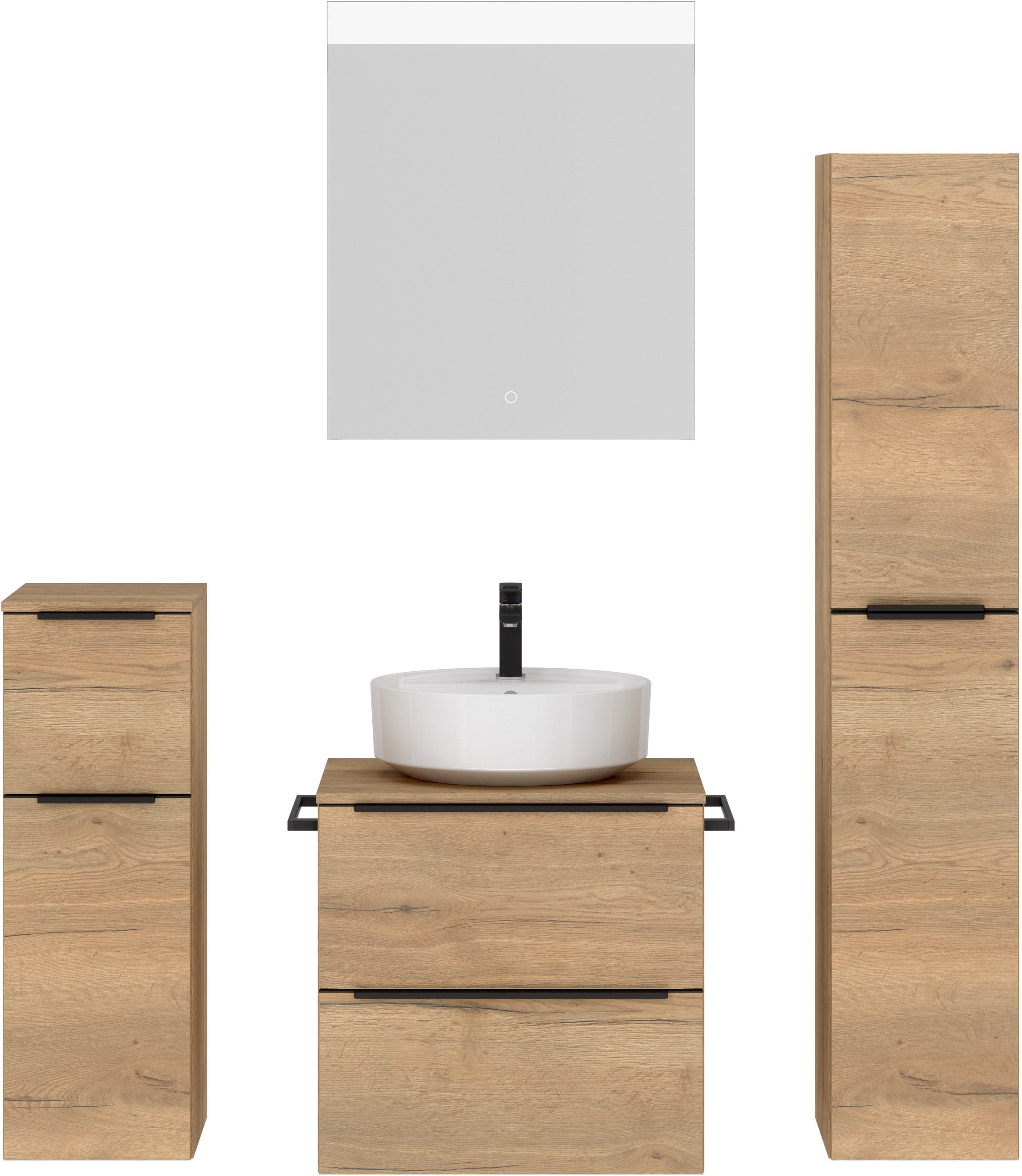 nobilia Badmöbel-Set "Alvene", (4 St., vormontiert, mit Soft-Close), inkl. günstig online kaufen