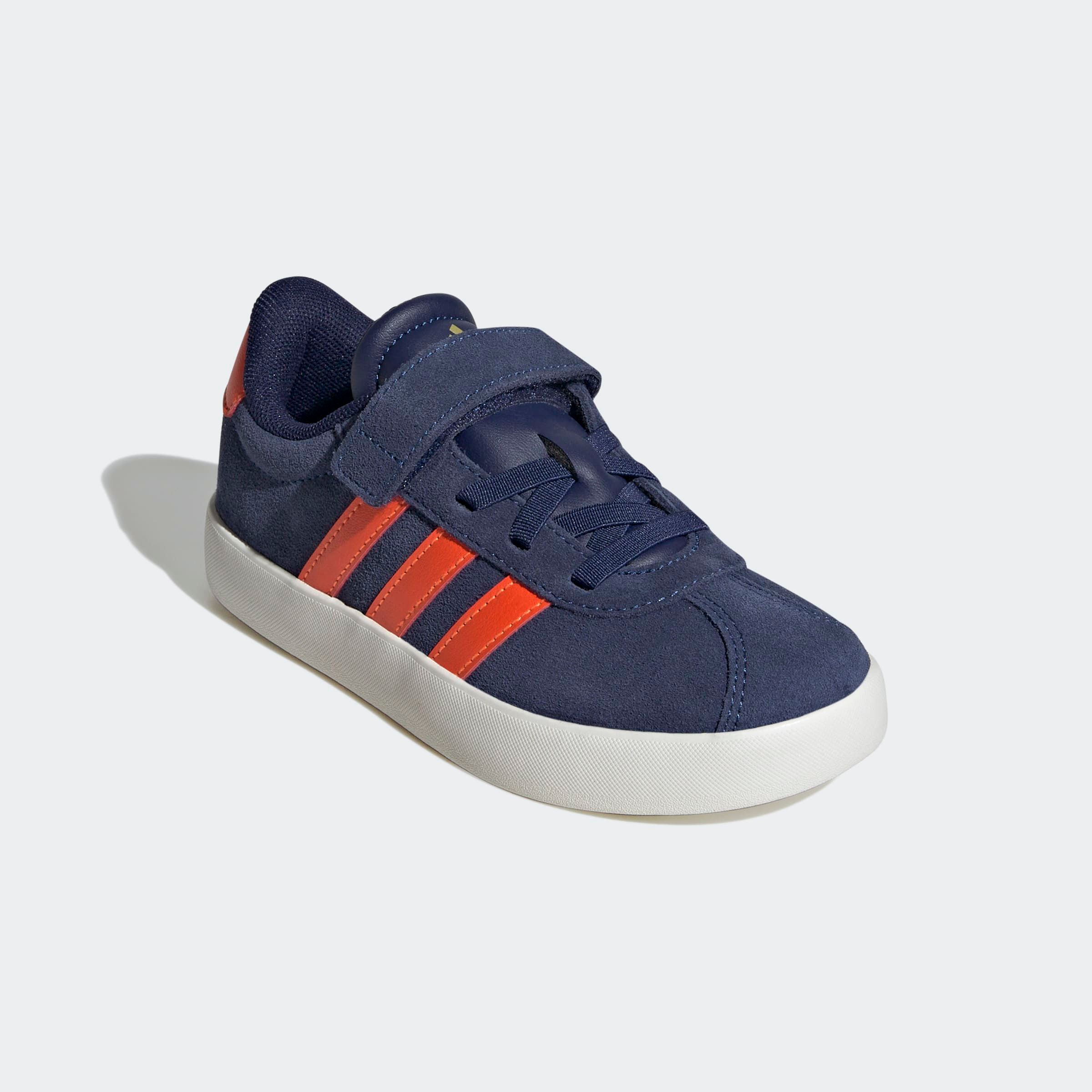 Mädchen Sneaker "VL COURT 3.0", ADIDAS SPORTSWEAR, Gr. 35, orange, Leder, Synthetik, Schuhe, inspiriert vom Design des adidas samba