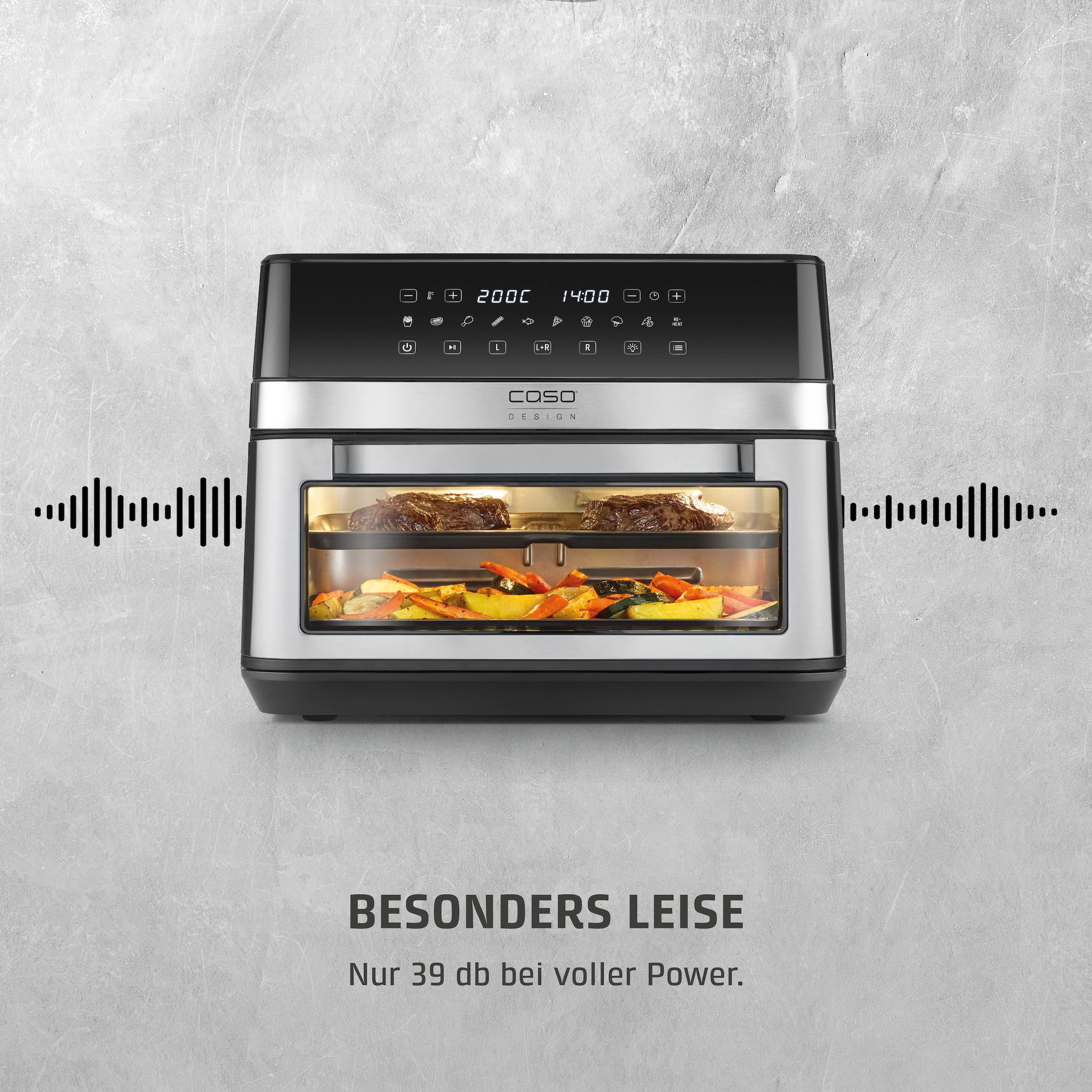 Caso Heißluftfritteuse »3186 Design AirFry DuoChef«, 2200 W, Fassungsvermögen 0 l